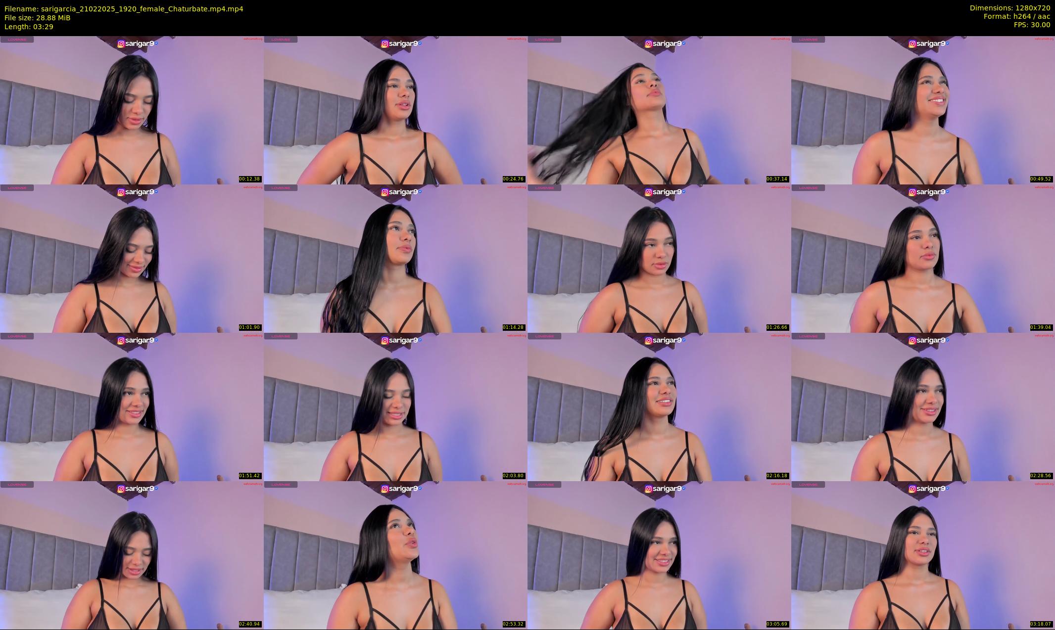 sarigarcia — 4 minute Chaturbate female cam show recording, 720p, Feb 21, 2025