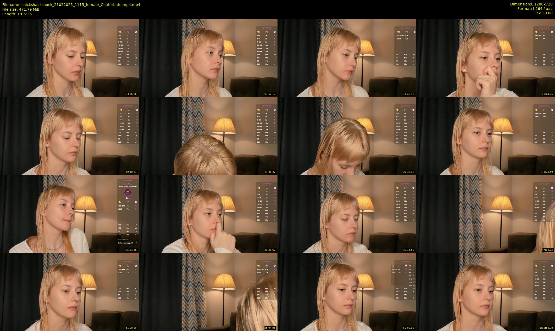 shickshackshock — 67 minute Chaturbate female cam show recording, 720p, Feb 21, 2025