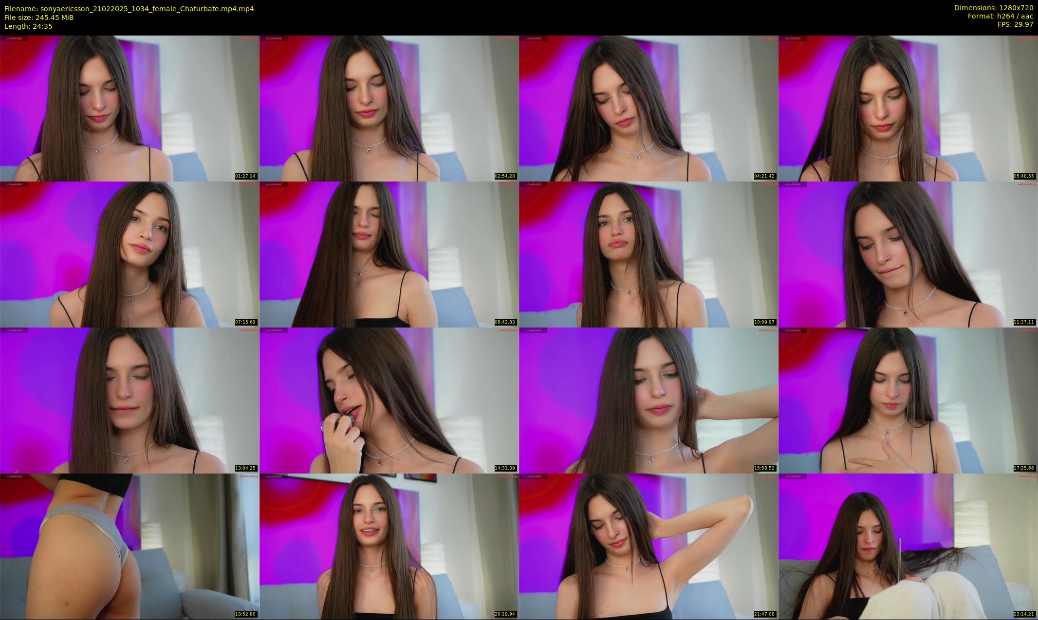 sonyaericsson — 25 minute Chaturbate female cam show recording, 720p, Feb 21, 2025