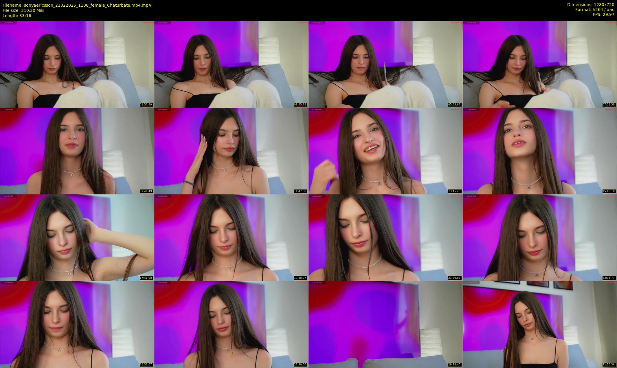 sonyaericsson — 34 minute Chaturbate female cam show recording, 720p, Feb 21, 2025