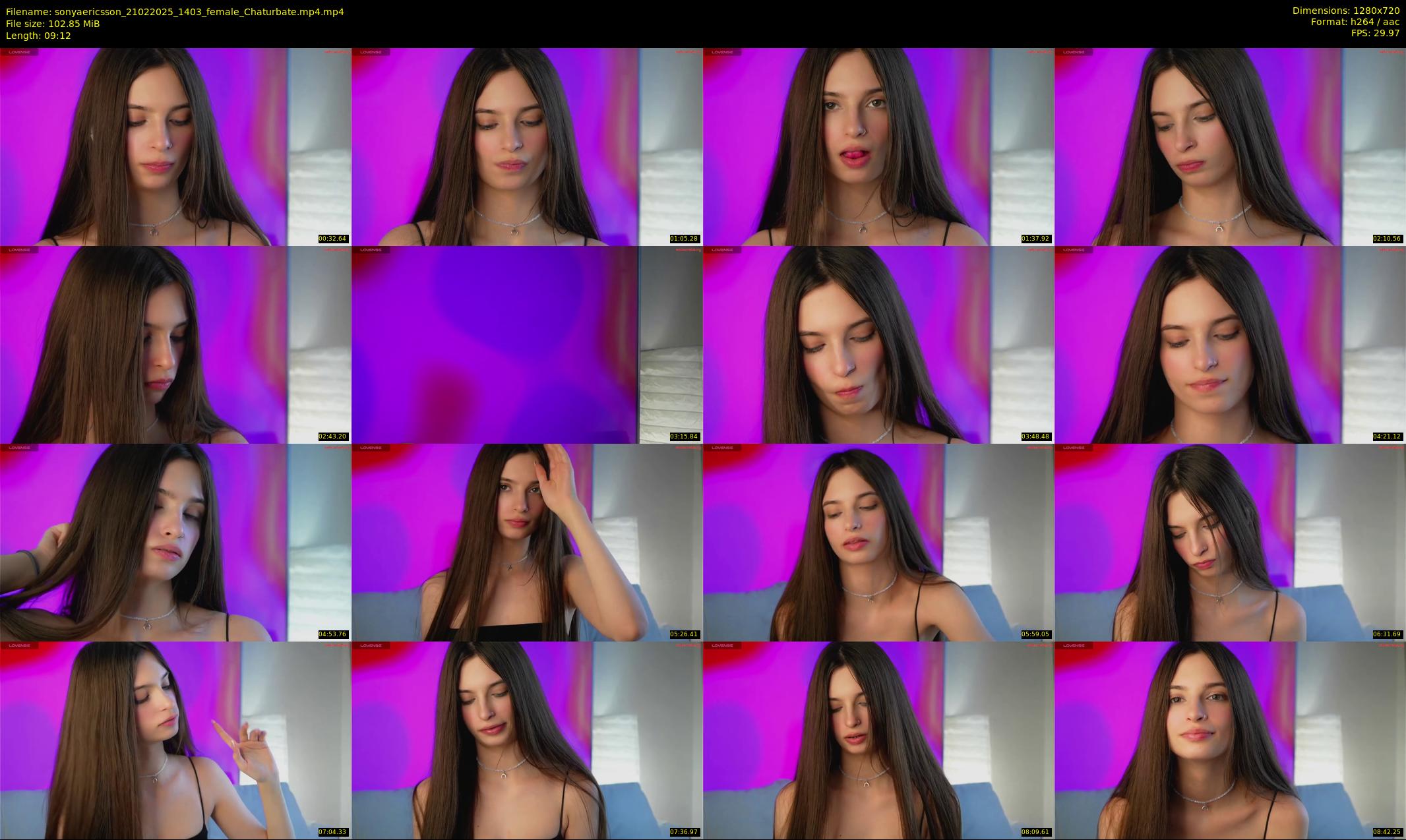 sonyaericsson — 10 minute Chaturbate female cam show recording, 720p, Feb 21, 2025