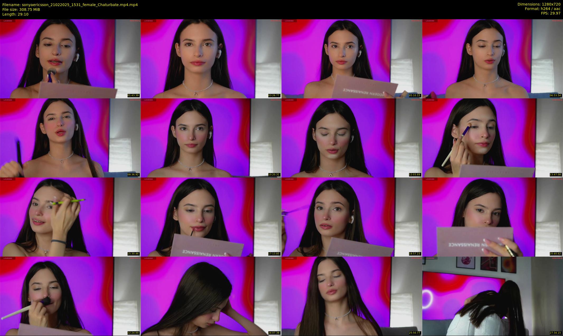 sonyaericsson — 30 minute Chaturbate female cam show recording, 720p, Feb 21, 2025