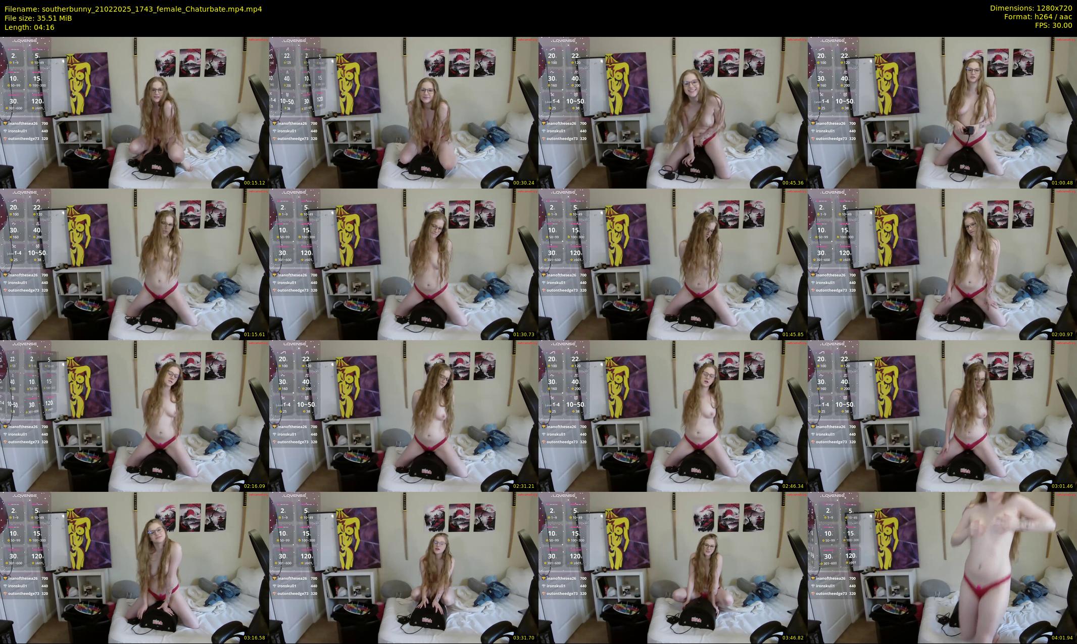 southerbunny — 5 minute Chaturbate female cam show recording, 720p, Feb 21, 2025