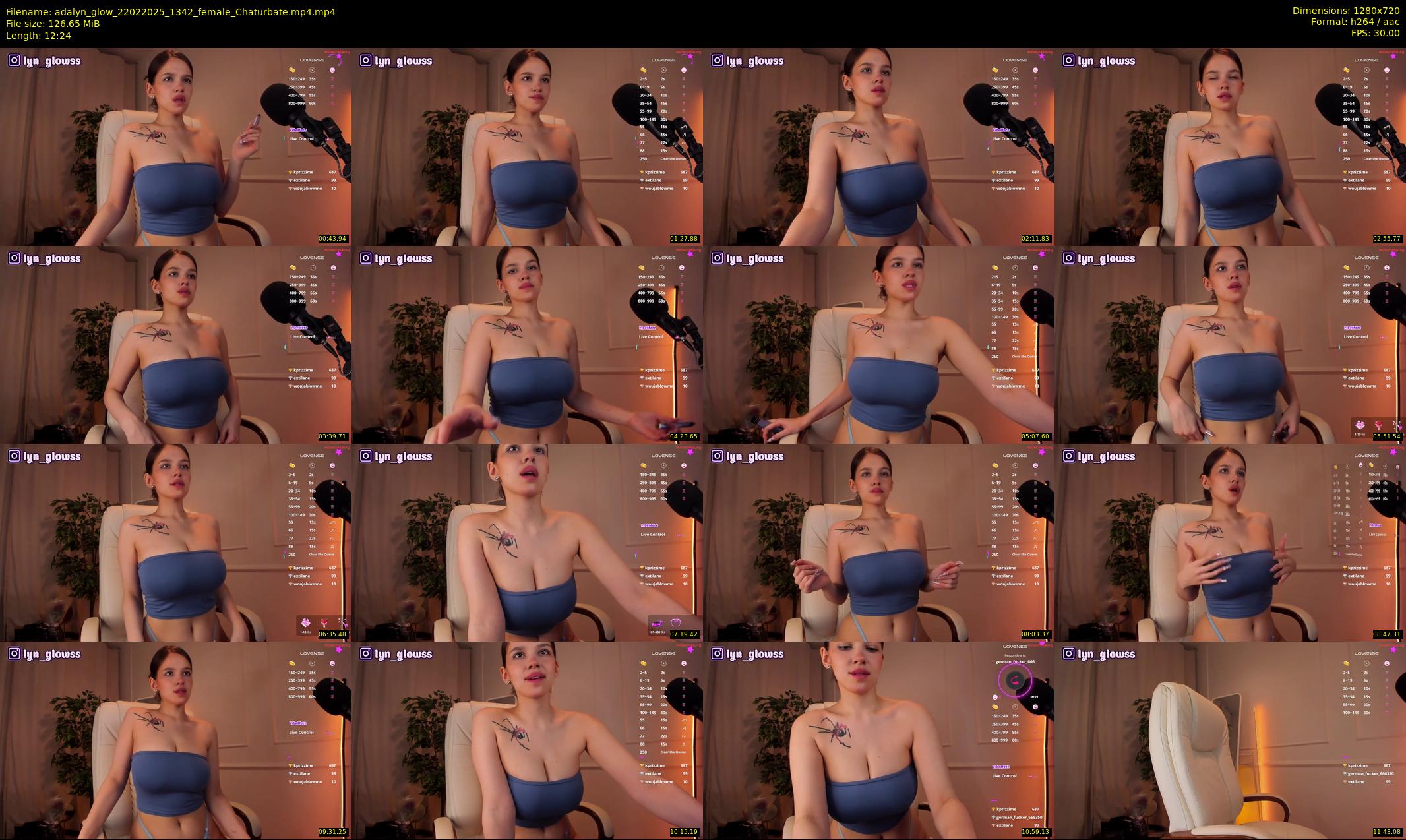 adalyn_glow — 13 minute Chaturbate female cam show recording, 720p, Feb 22, 2025