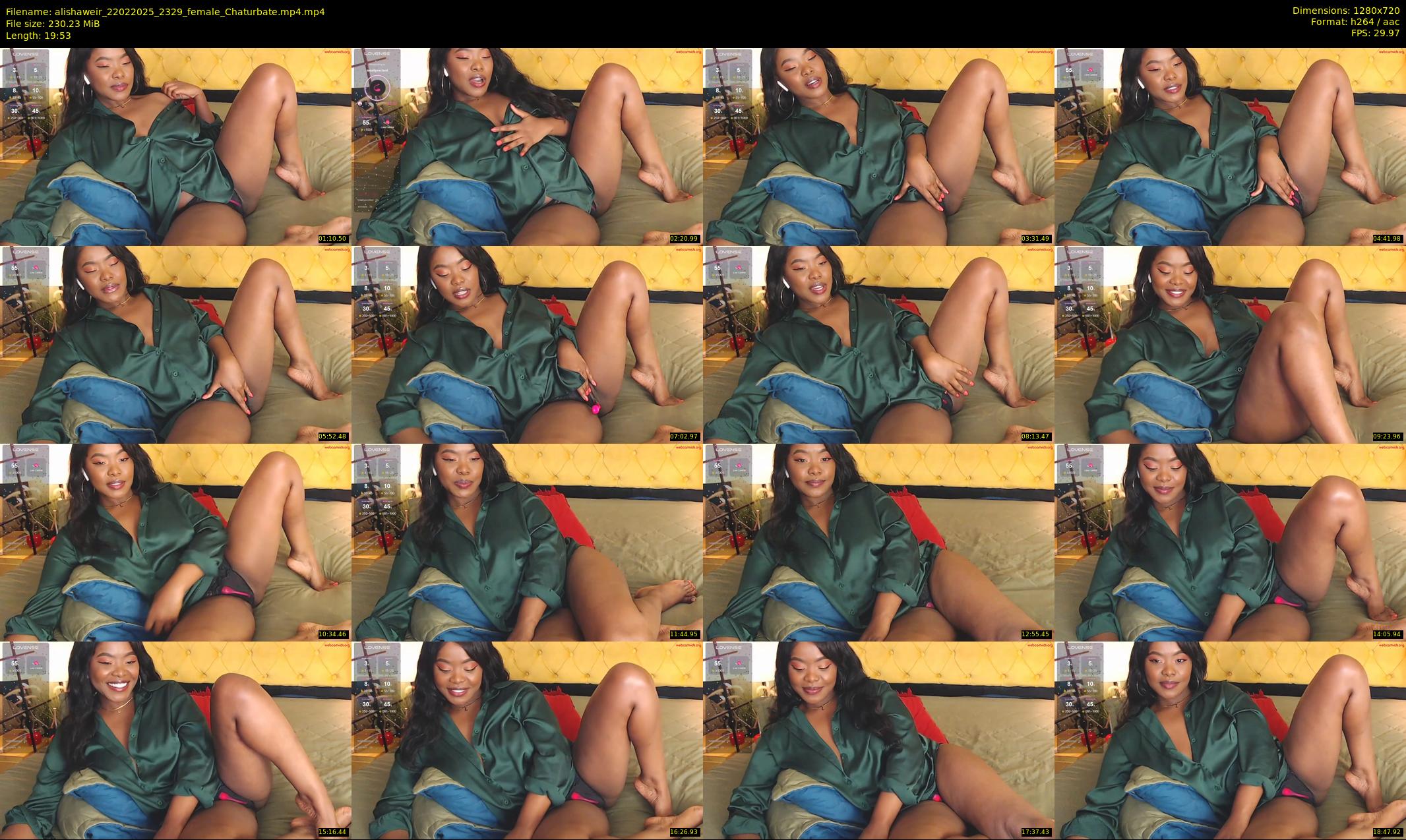 alishaweir — 20 minute Chaturbate female cam show recording, 720p, Feb 22, 2025