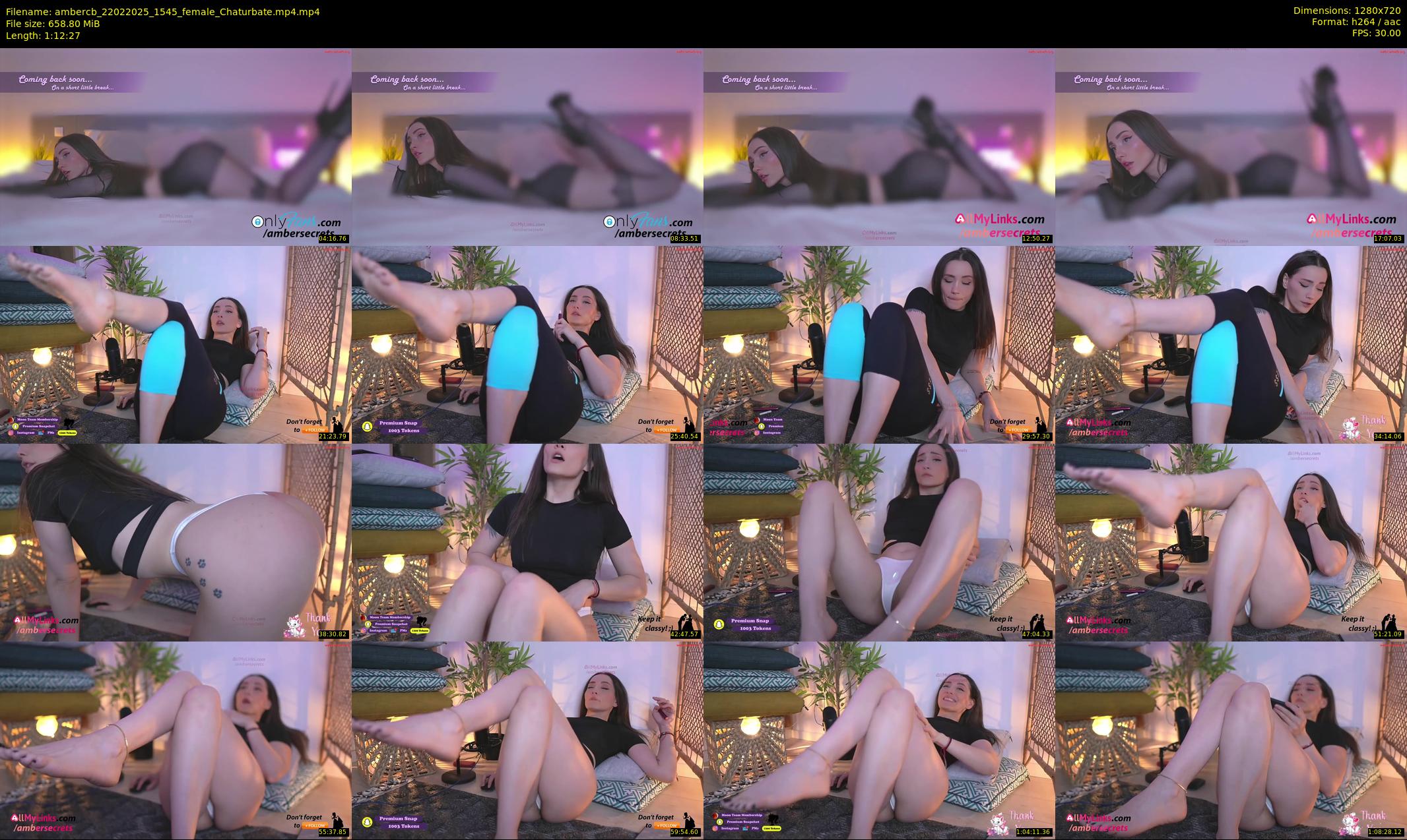 ambercb — 73 minute Chaturbate female cam show recording, 720p, Feb 22, 2025