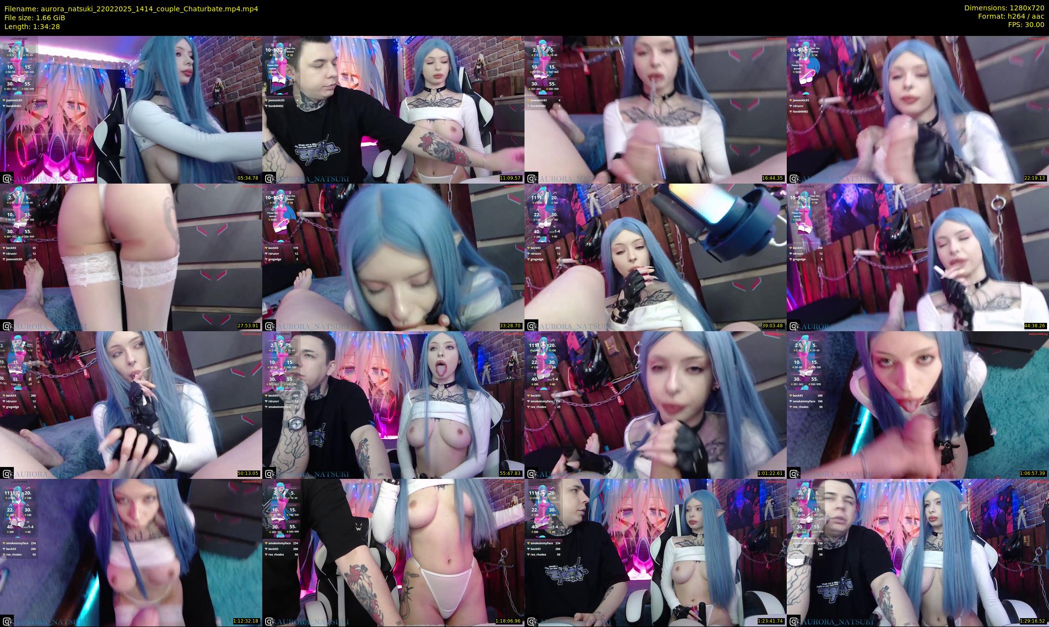 aurora_natsuki — 95 minute Chaturbate couple cam show recording, 720p, Feb 22, 2025