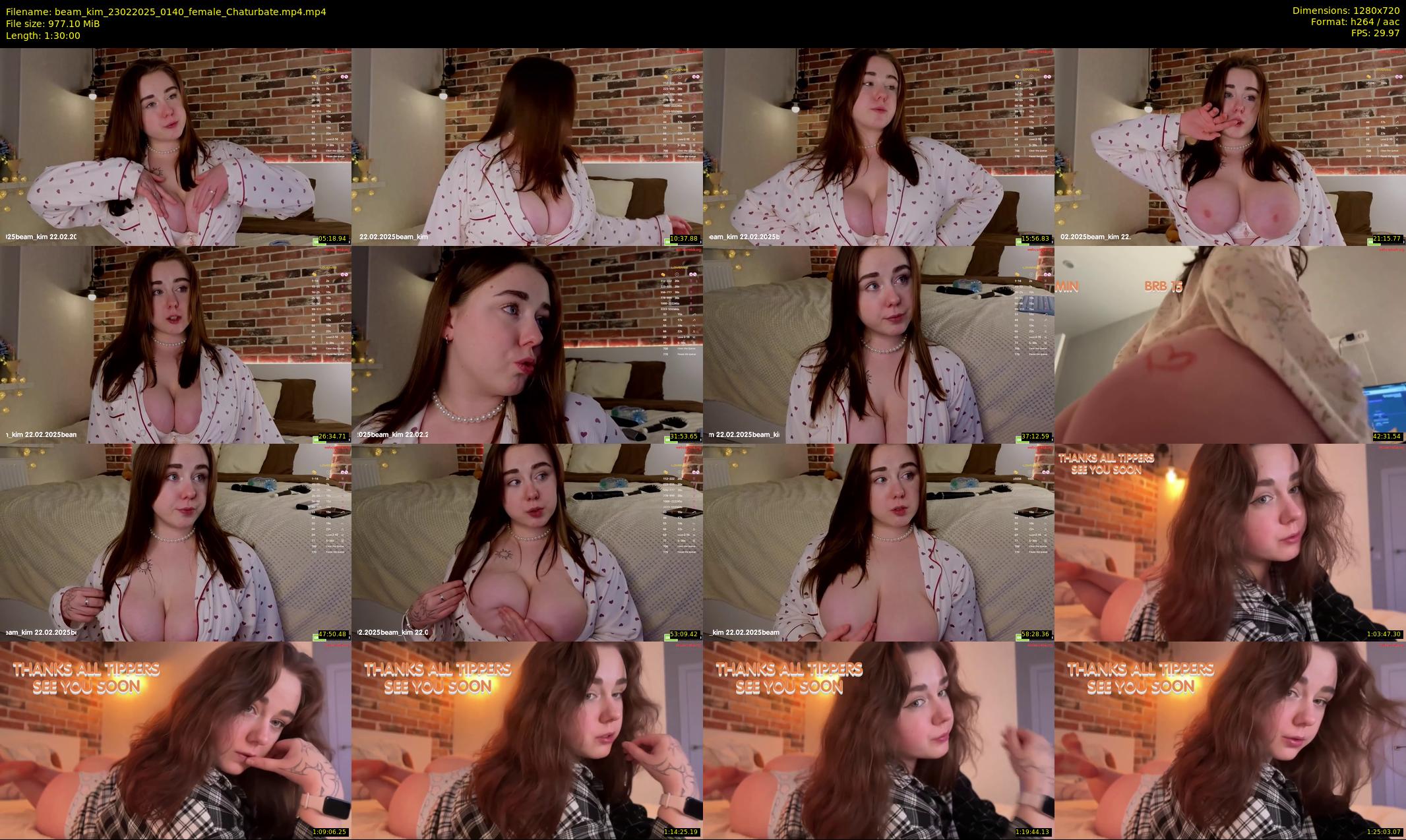 beam_kim — 90 minute Chaturbate female cam show recording, 720p, Feb 23, 2025