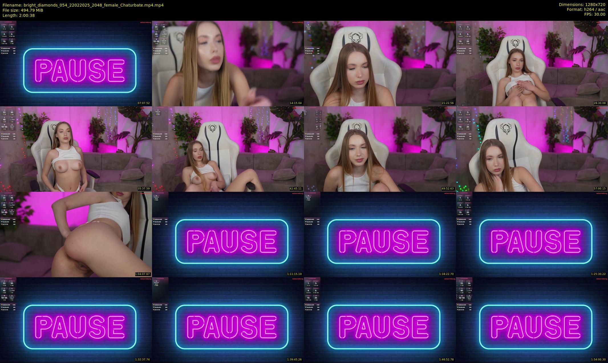 bright_diamonds_054 — 121 minute Chaturbate couple cam show recording, 720p, Feb 22, 2025