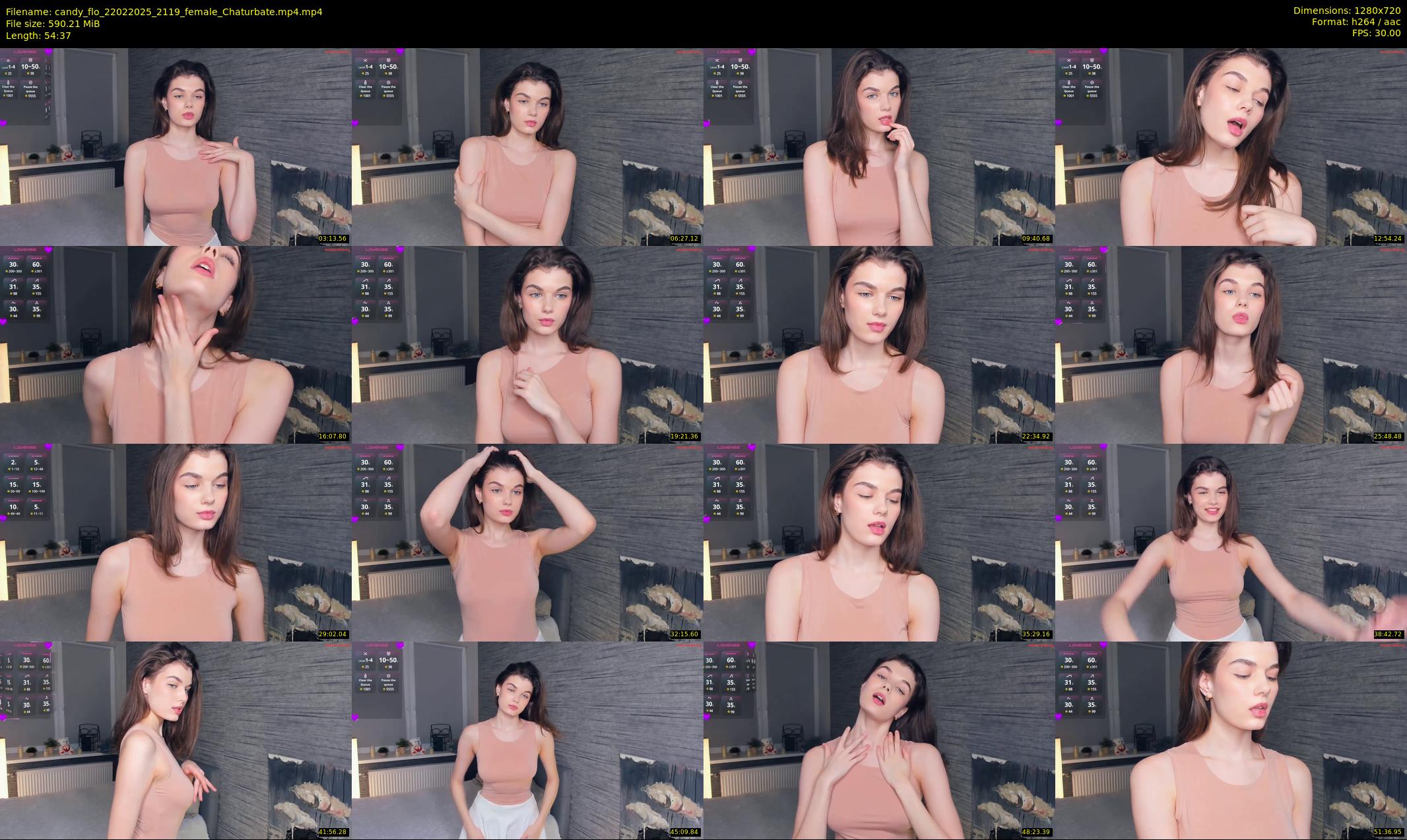 candy_flo — 55 minute Chaturbate female cam show recording, 720p, Feb 22, 2025