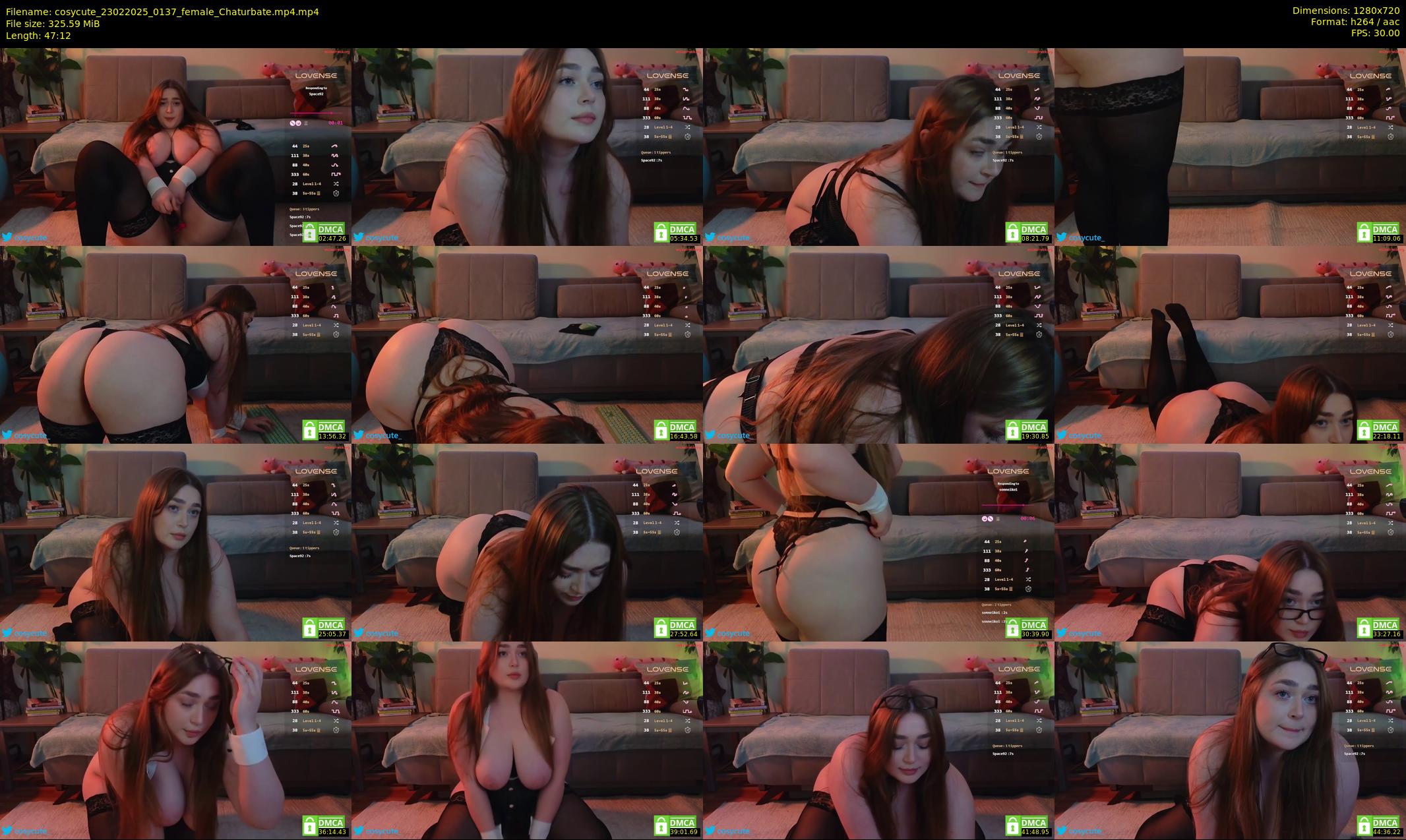 cosycute — 48 minute Chaturbate female cam show recording, 720p, Feb 23, 2025