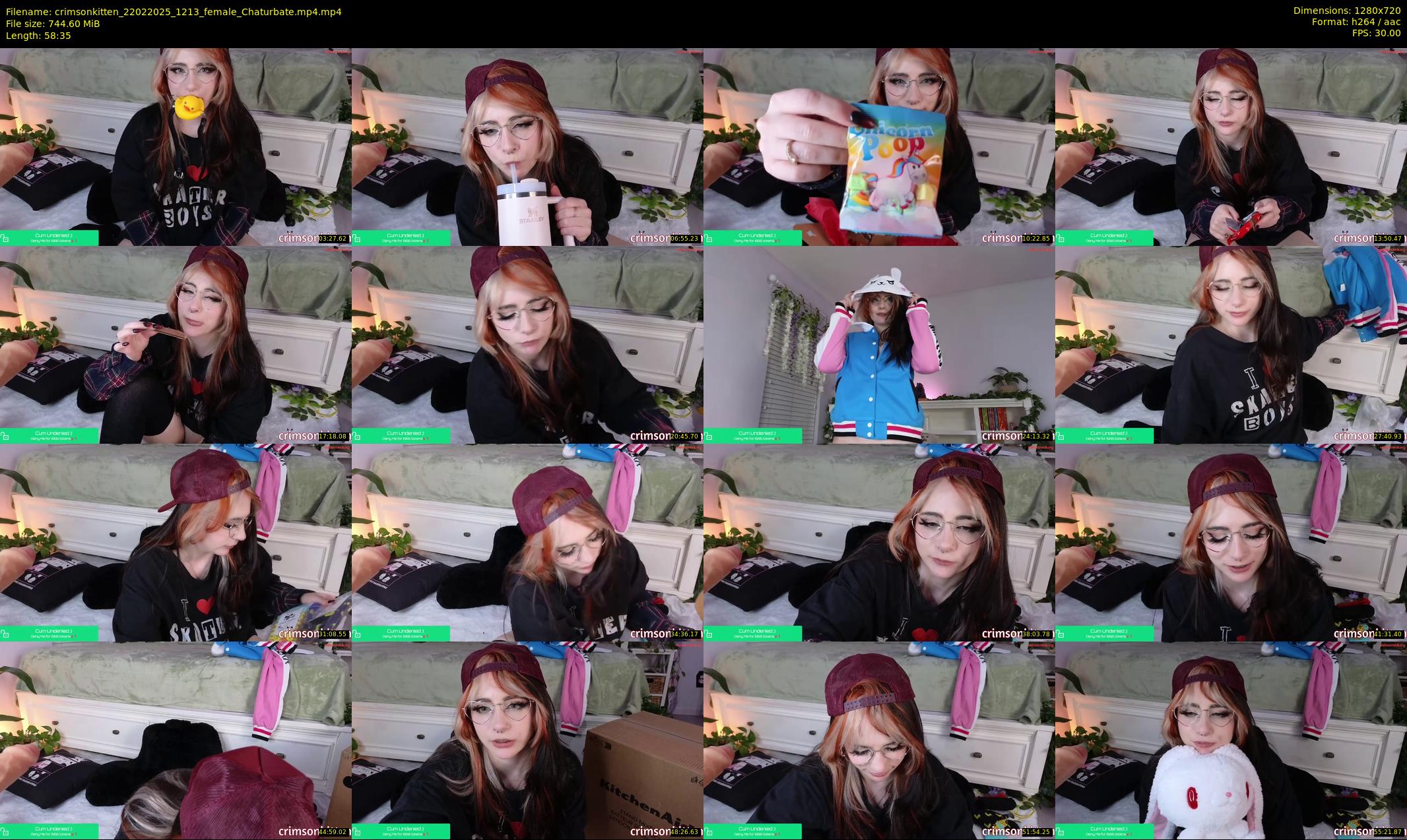 crimsonkitten — 59 minute Chaturbate female cam show recording, 720p, Feb 22, 2025