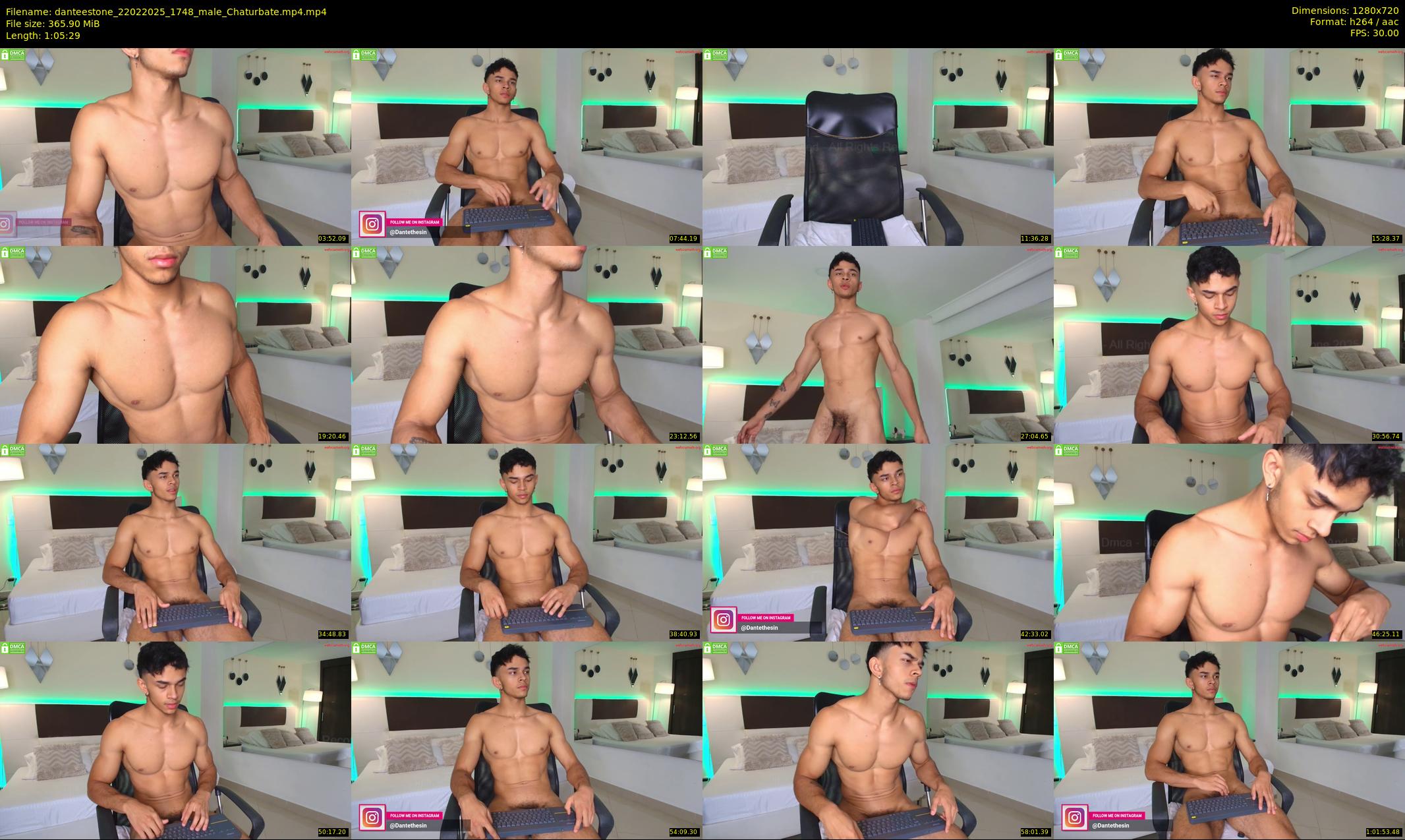 danteestone — 66 minute Chaturbate male cam show recording, 720p, Feb 22, 2025