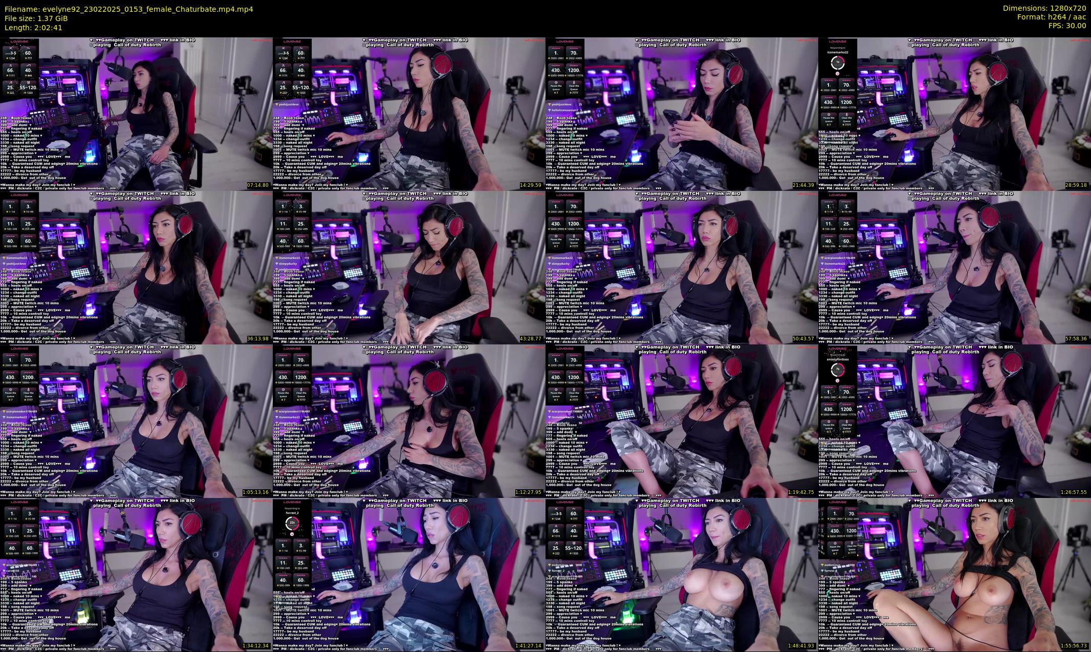 evelyne92 — 123 minute Chaturbate female cam show recording, 720p, Feb 23, 2025