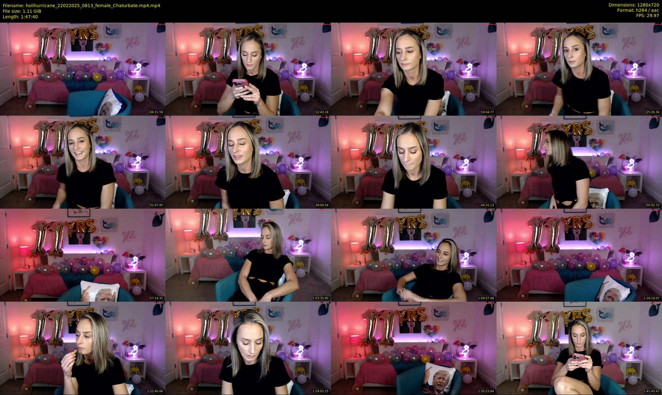 holihurricane — 108 minute Chaturbate female cam show recording, 720p, Feb 22, 2025