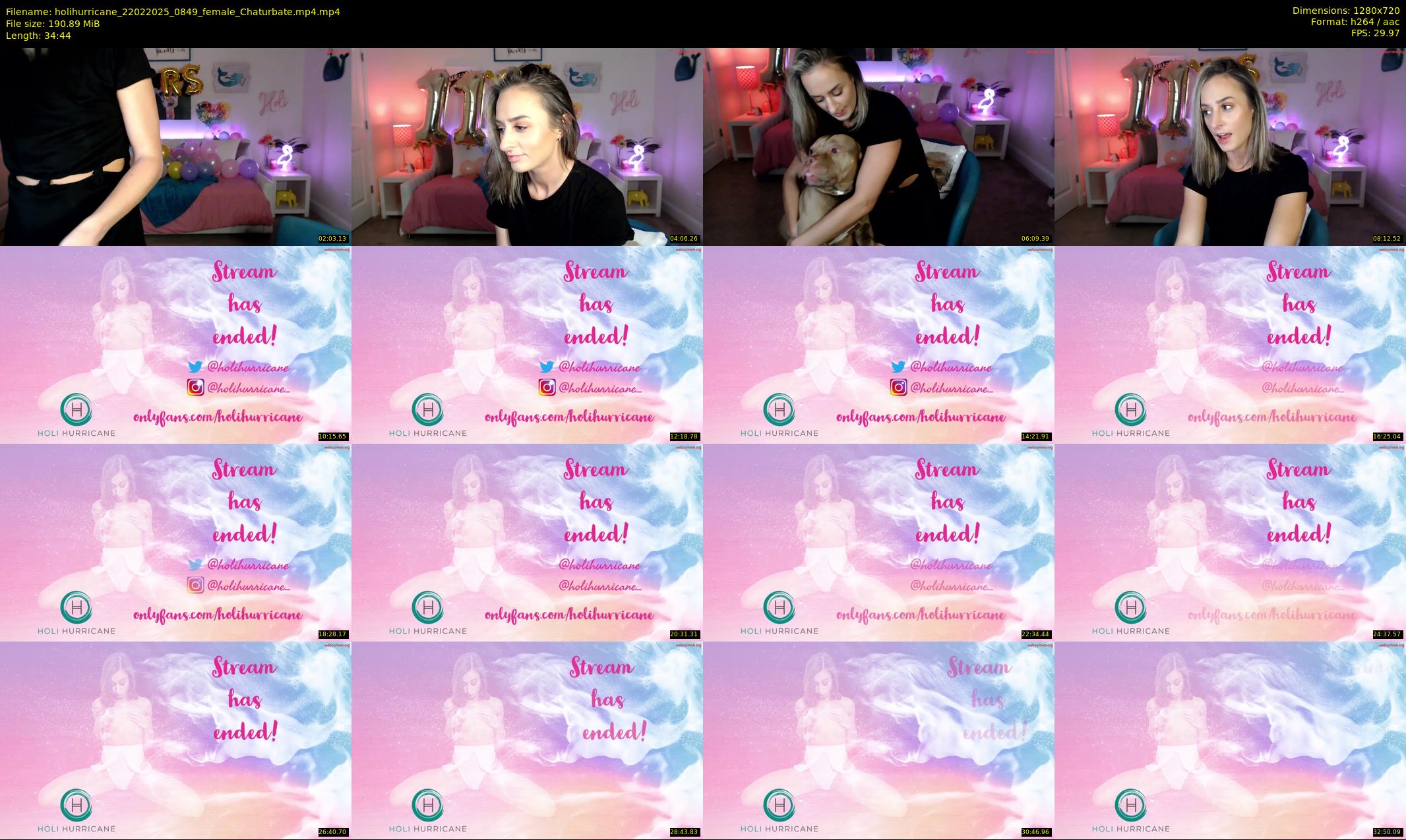 holihurricane — 35 minute Chaturbate female cam show recording, 720p, Feb 22, 2025