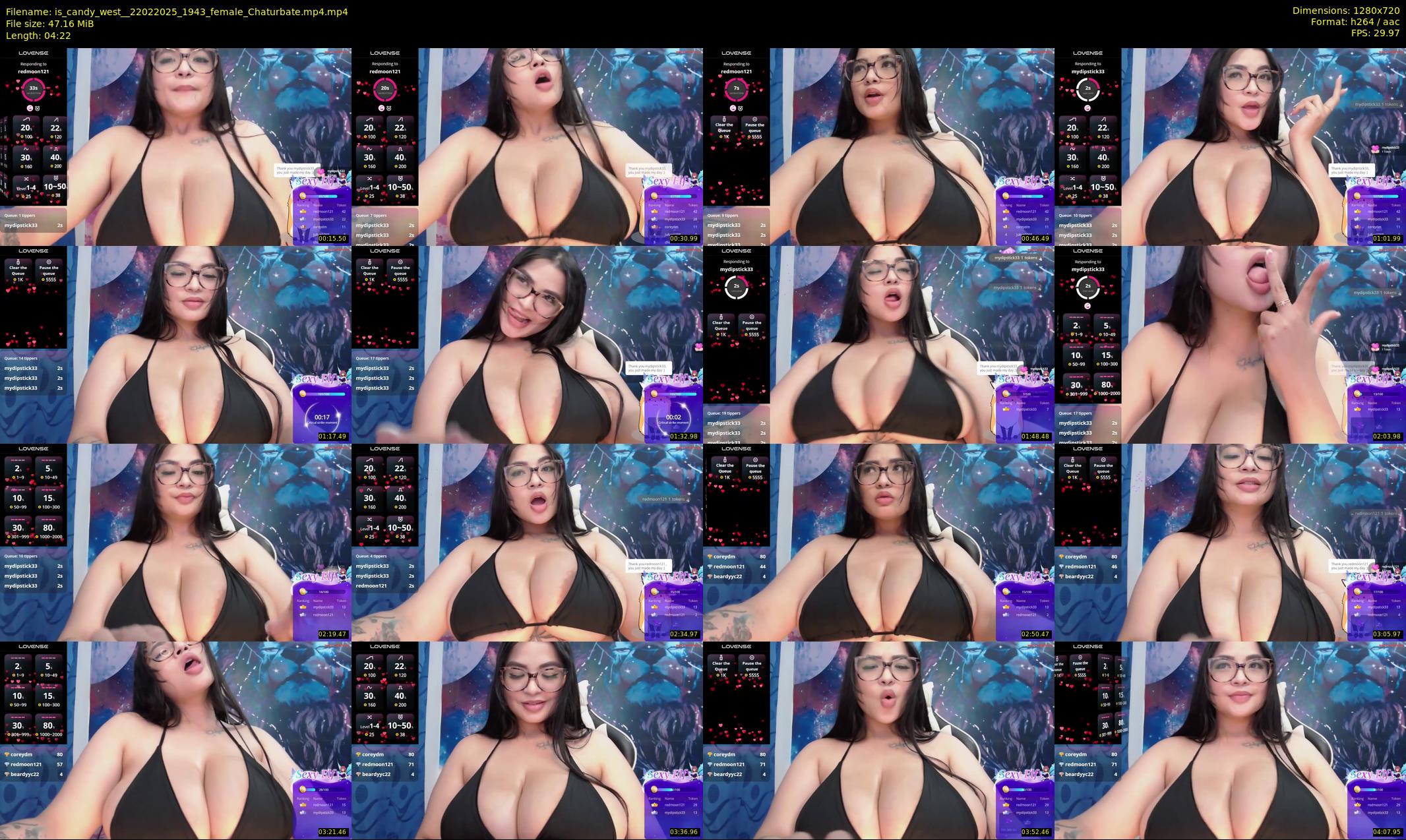 is_candy_west_ — 5 minute Chaturbate female cam show recording, 720p, Feb 22, 2025