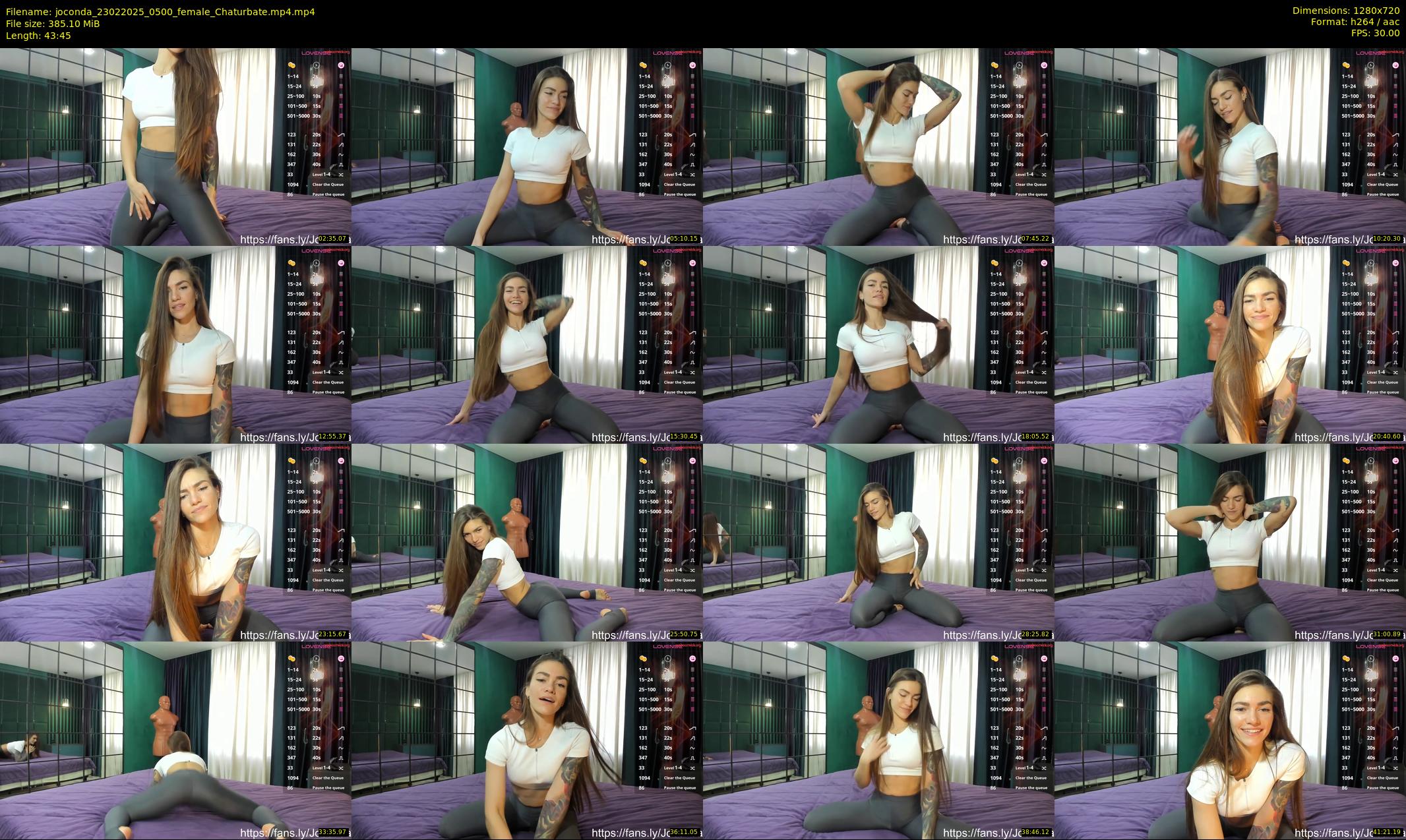 joconda — 44 minute Chaturbate female cam show recording, 720p, Feb 23, 2025