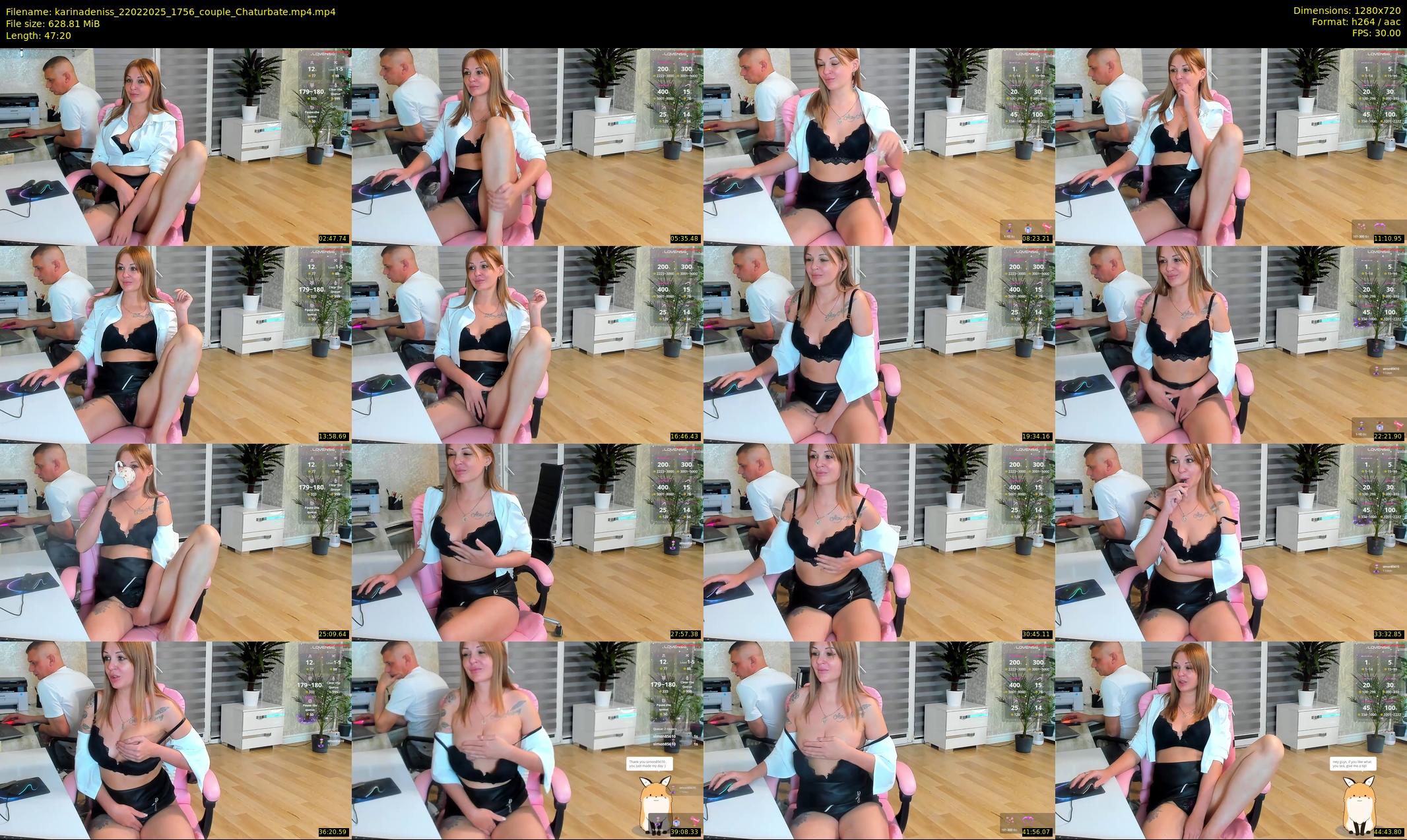 karinadeniss — 48 minute Chaturbate couple cam show recording, 720p, Feb 22, 2025
