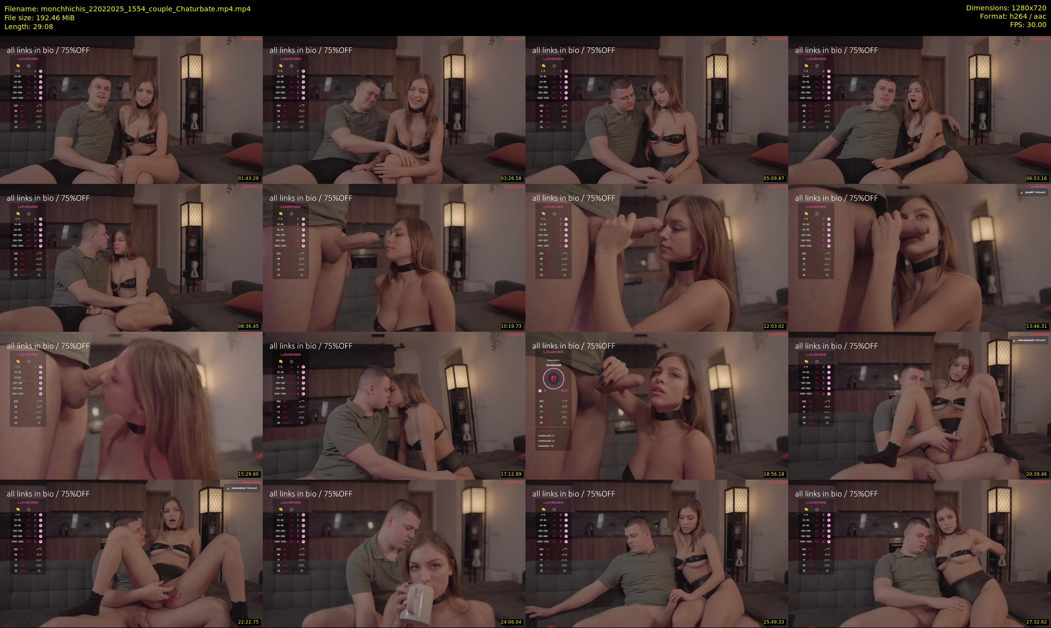 monchhichis — 30 minute Chaturbate couple cam show recording, 720p, Feb 22, 2025