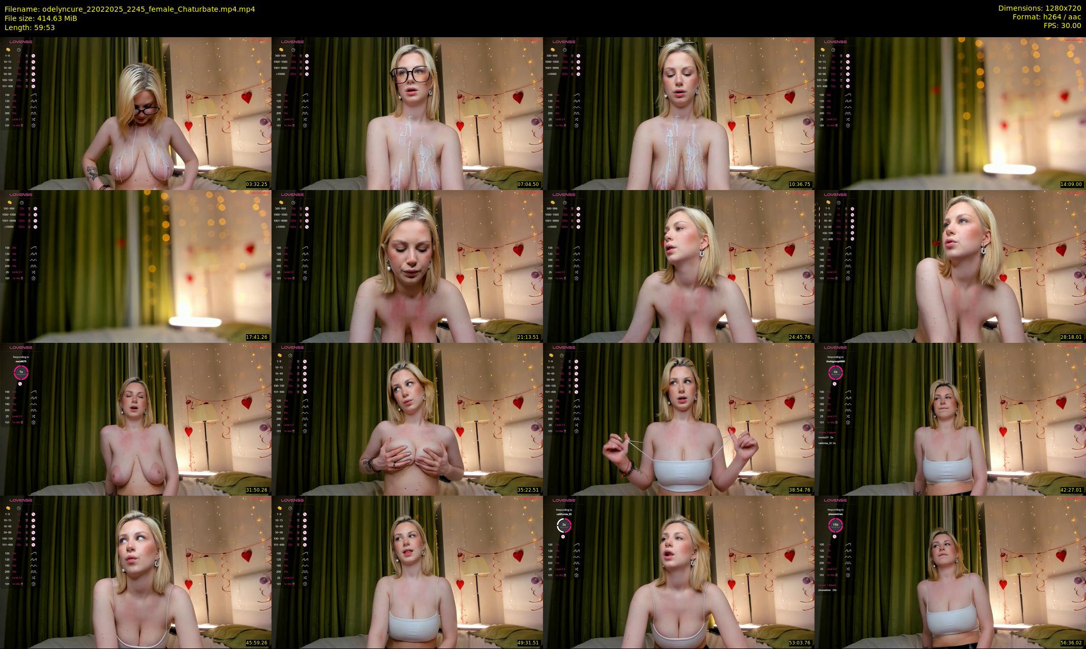 odelyncure — 60 minute Chaturbate female cam show recording, 720p, Feb 22, 2025
