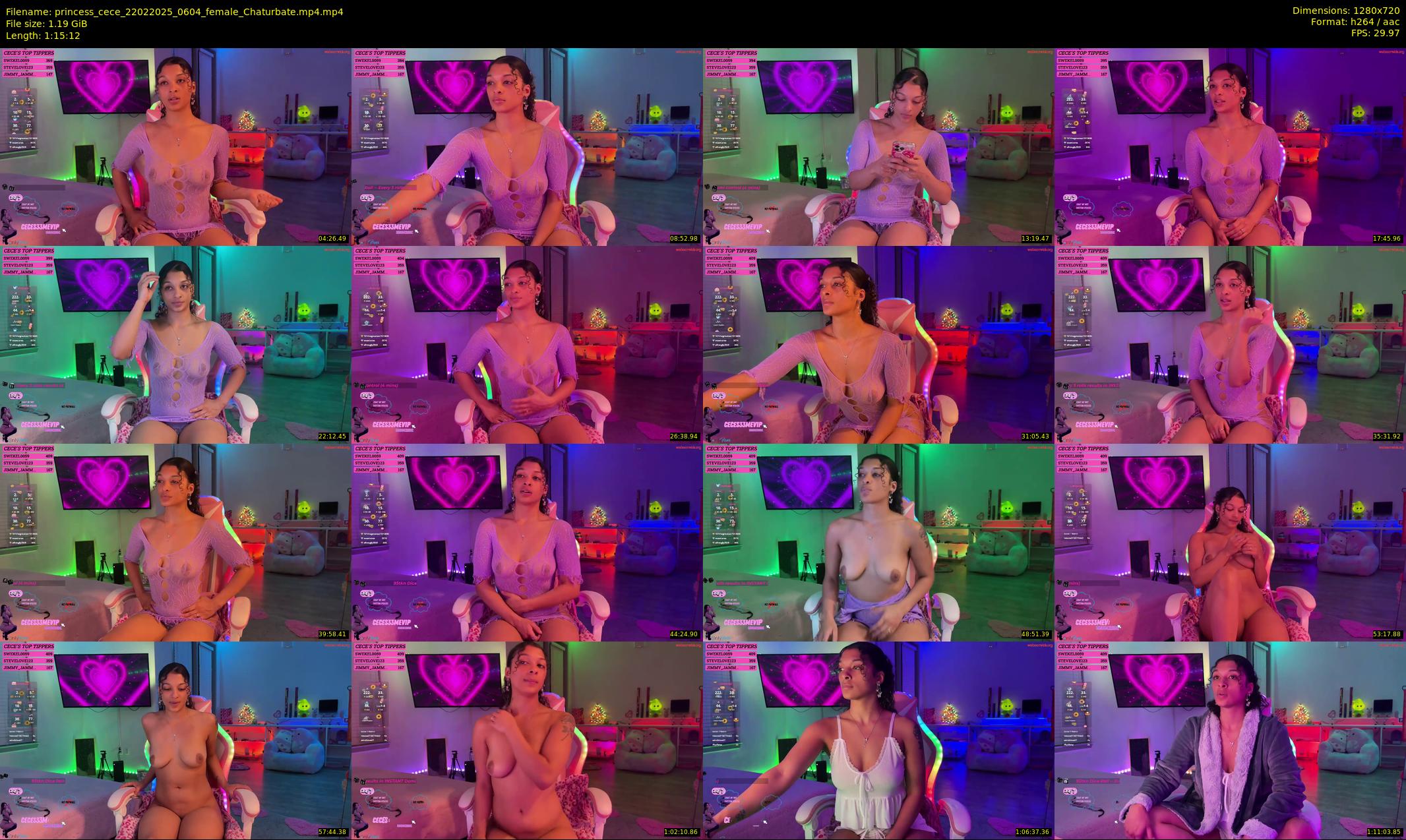 princess_cece — 76 minute Chaturbate female cam show recording, 720p, Feb 22, 2025