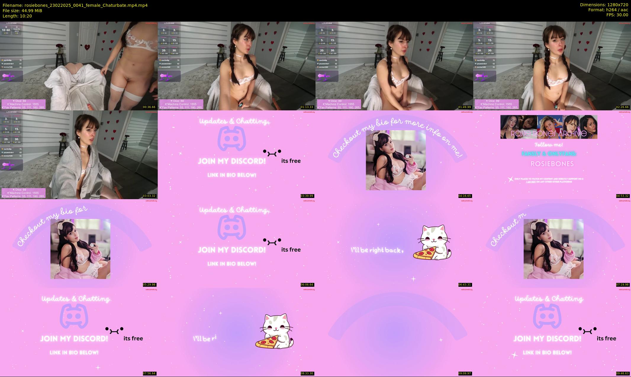 rosiebones — 11 minute Chaturbate female cam show recording, 720p, Feb 23, 2025