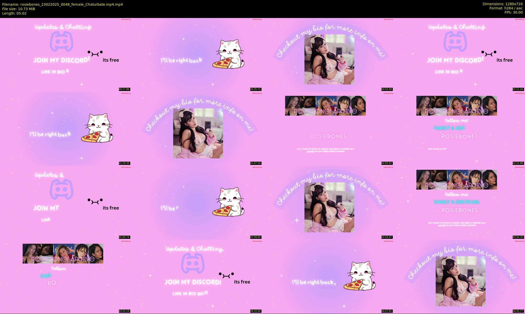 rosiebones — 6 minute Chaturbate female cam show recording, 720p, Feb 23, 2025