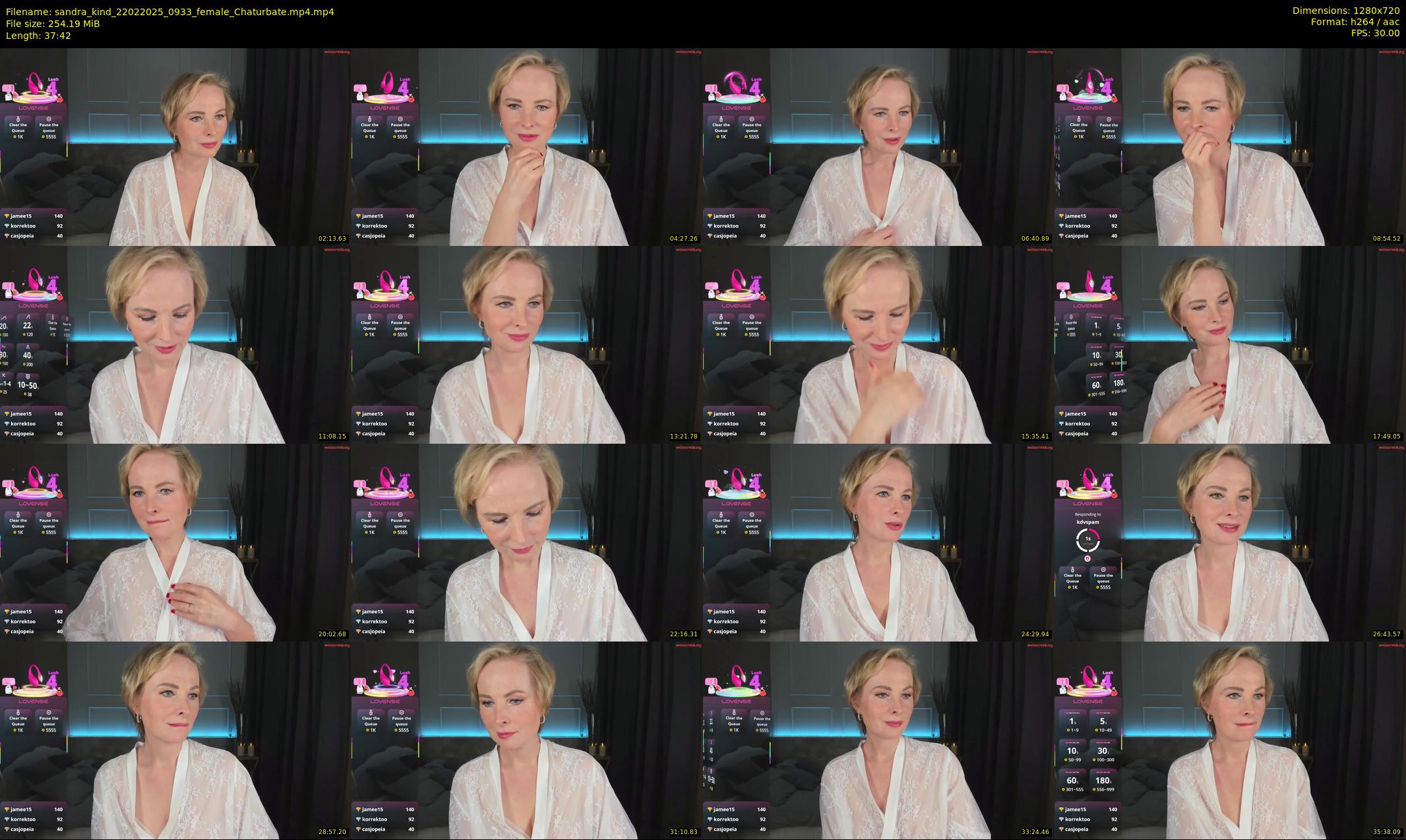 sandra_kind — 38 minute Chaturbate female cam show recording, 720p, Feb 22, 2025