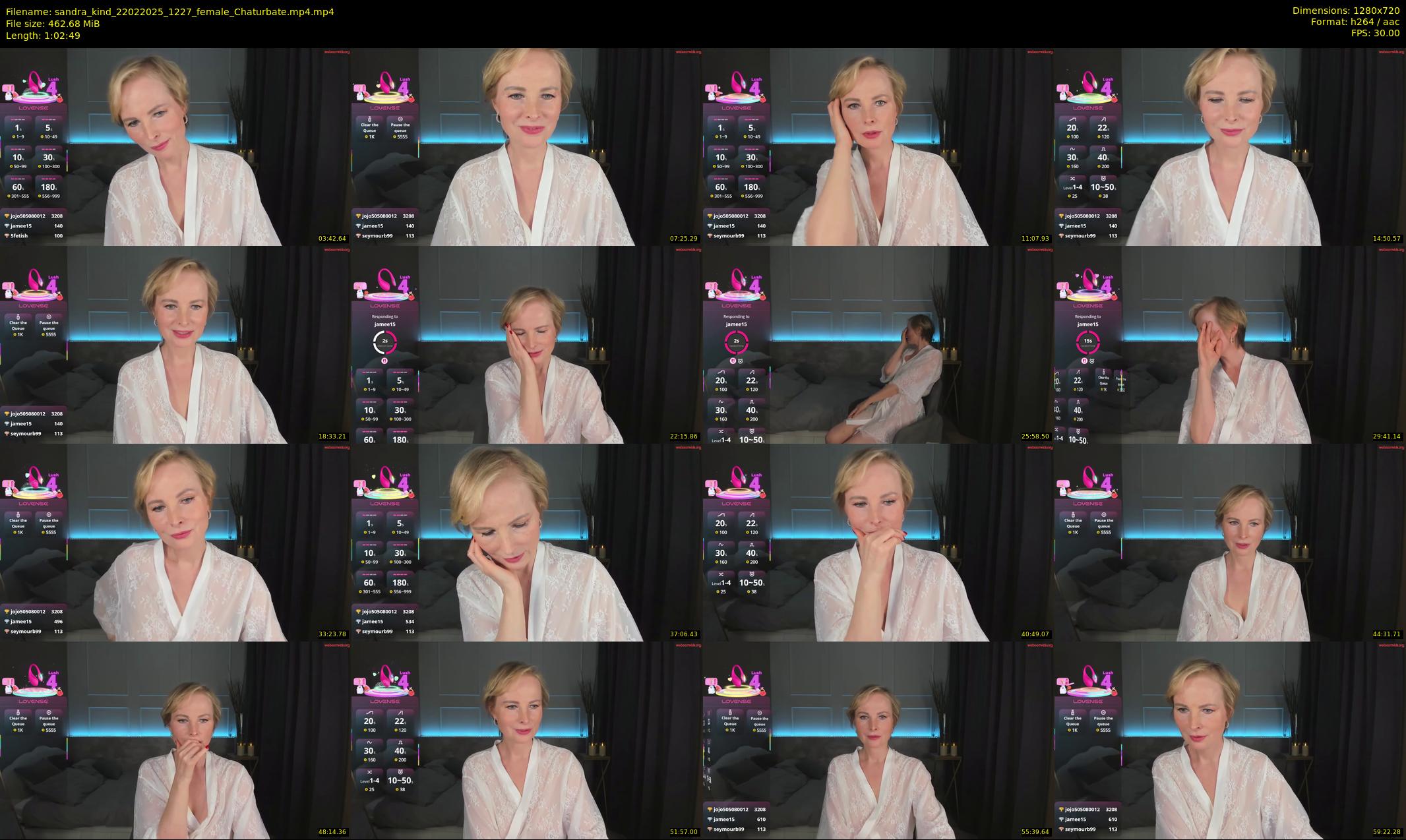 sandra_kind — 63 minute Chaturbate female cam show recording, 720p, Feb 22, 2025