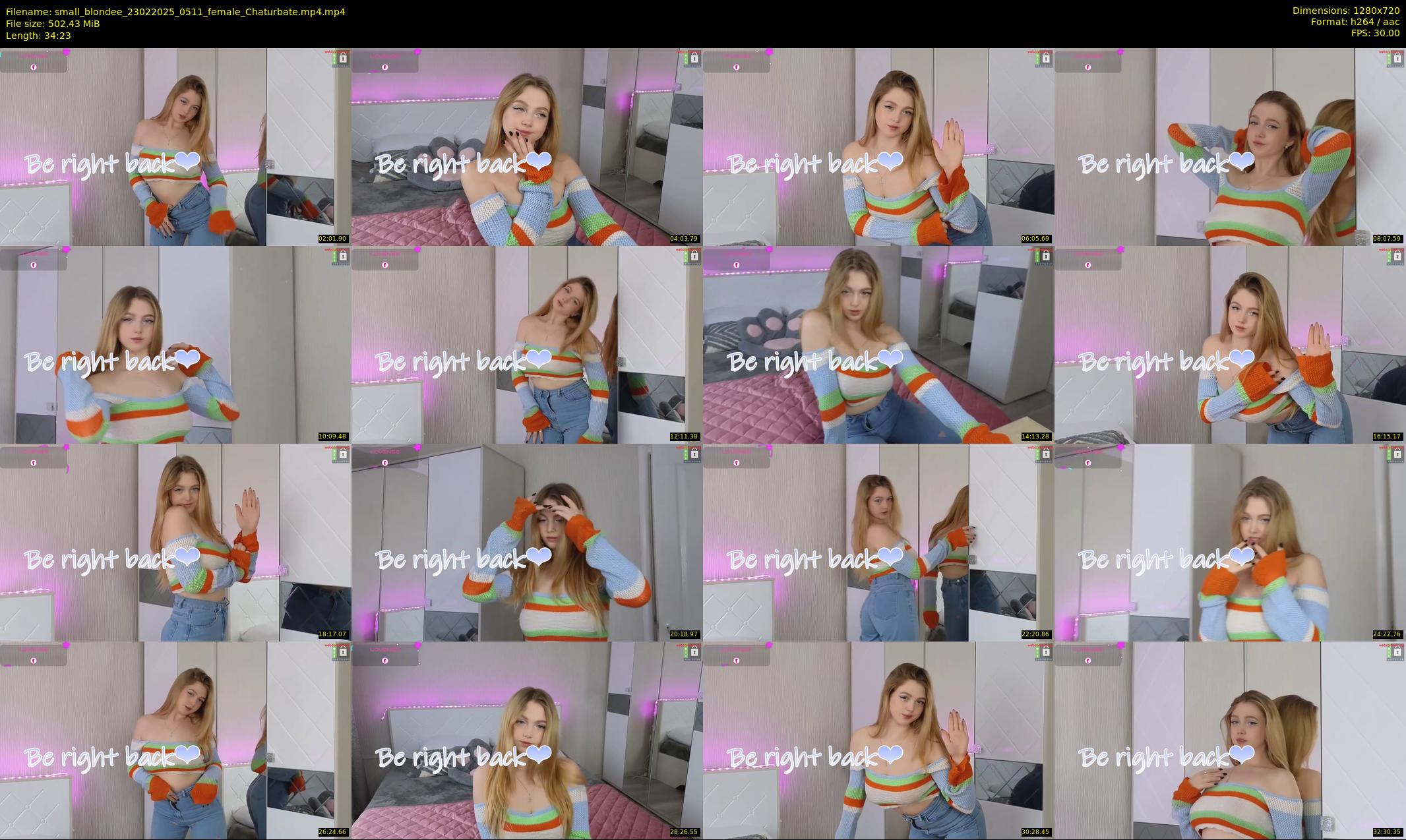 small_blondee — 35 minute Chaturbate female cam show recording, 720p, Feb 23, 2025