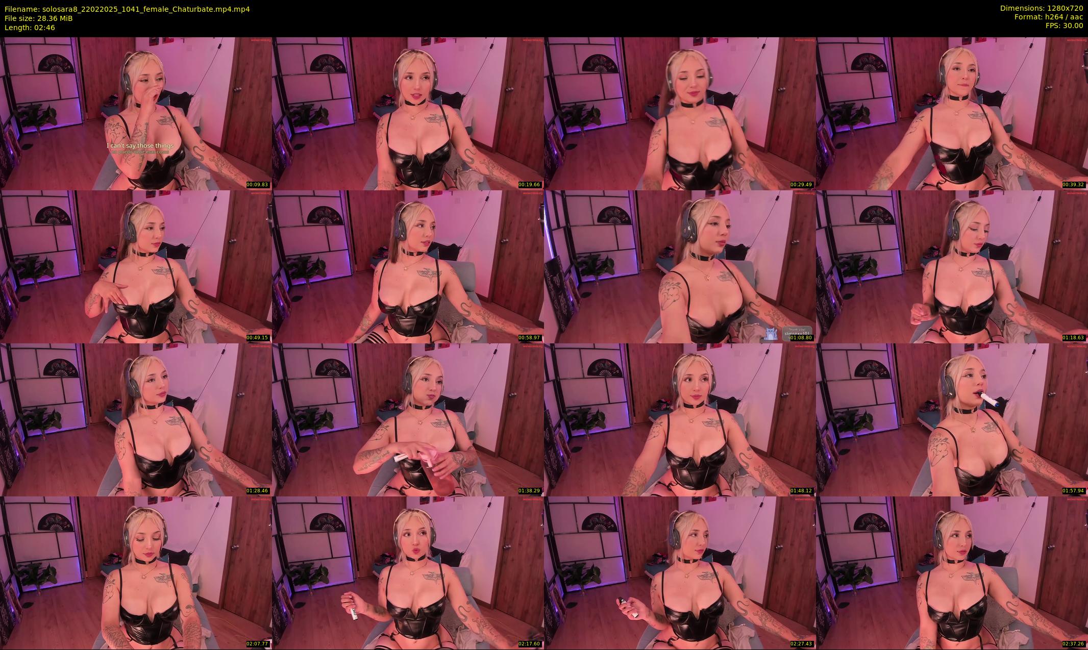 solosara8 — 3 minute Chaturbate female cam show recording, 720p, Feb 22, 2025