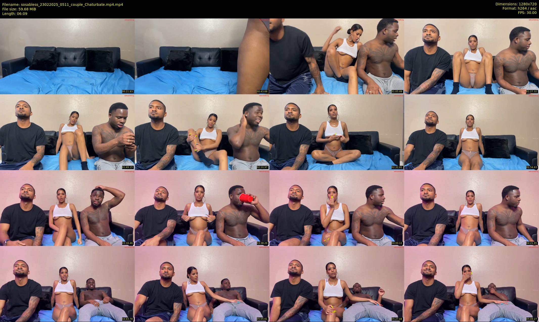 sosabless — 7 minute Chaturbate couple cam show recording, 720p, Feb 23, 2025