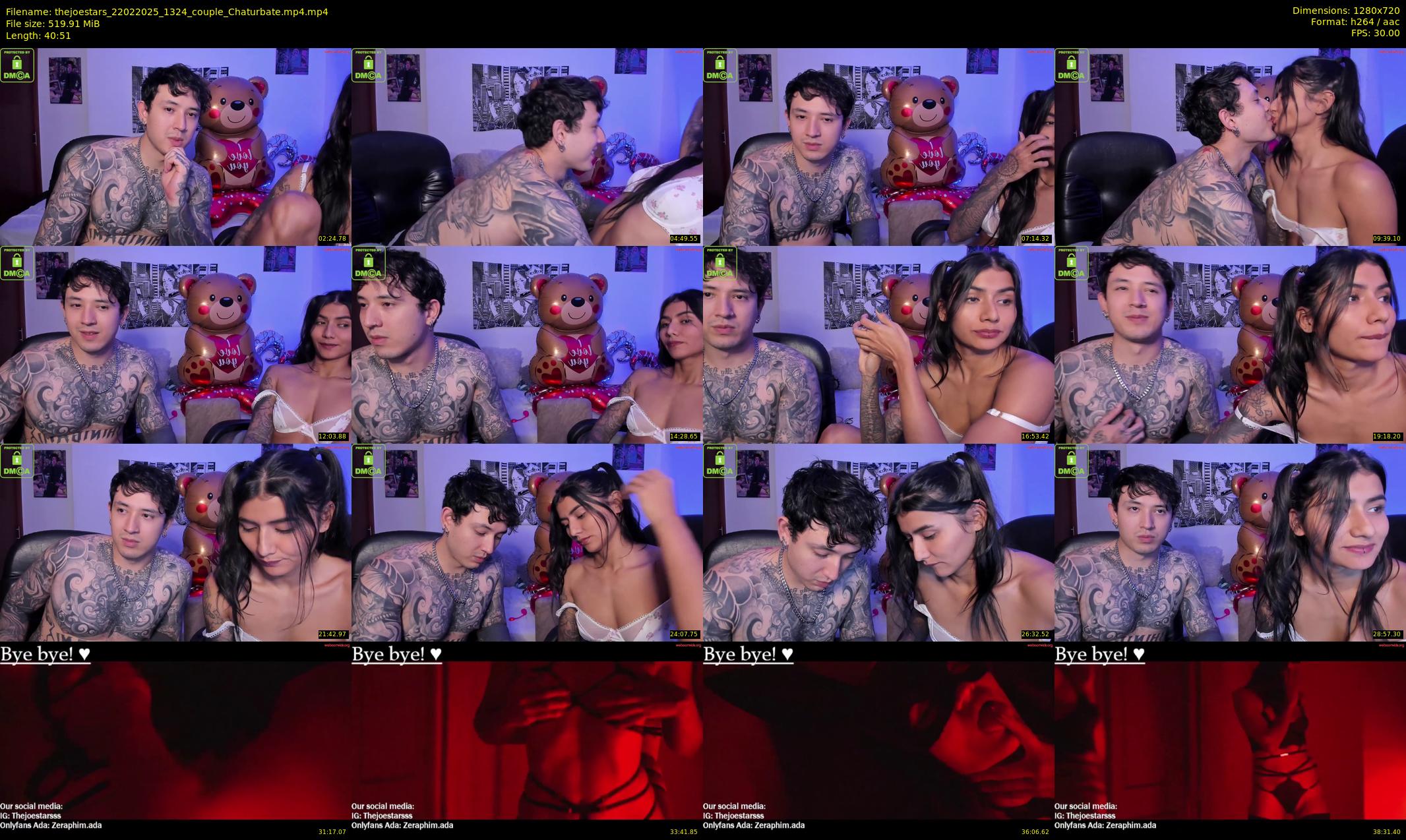 thejoestars — 41 minute Chaturbate couple cam show recording, 720p, Feb 22, 2025