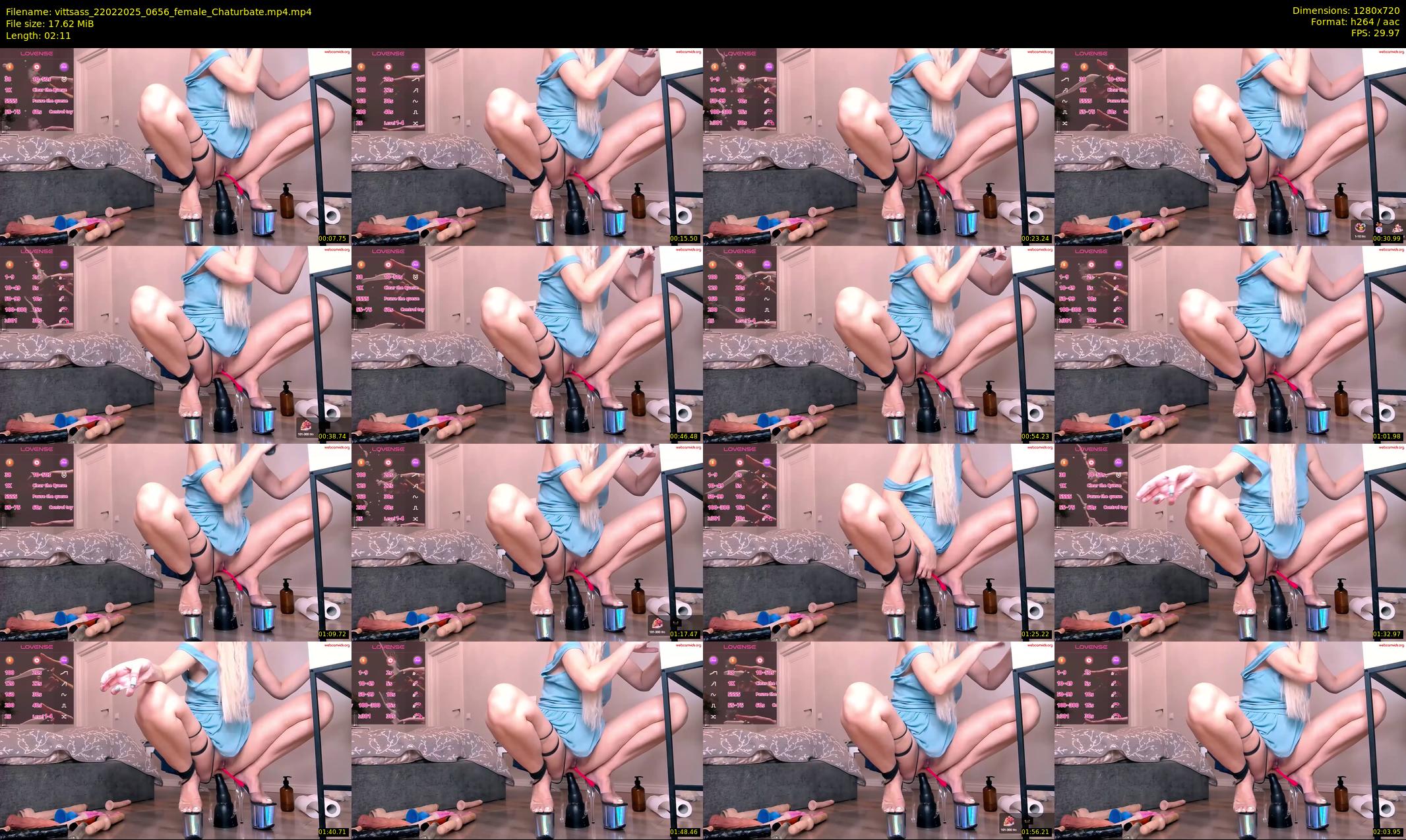 vittsass — 3 minute Chaturbate female cam show recording, 720p, Feb 22, 2025
