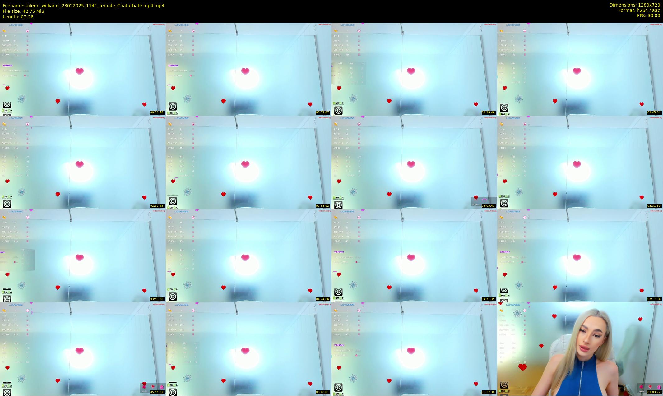 aileen_williams — 8 minute Chaturbate female cam show recording, 720p, Feb 23, 2025