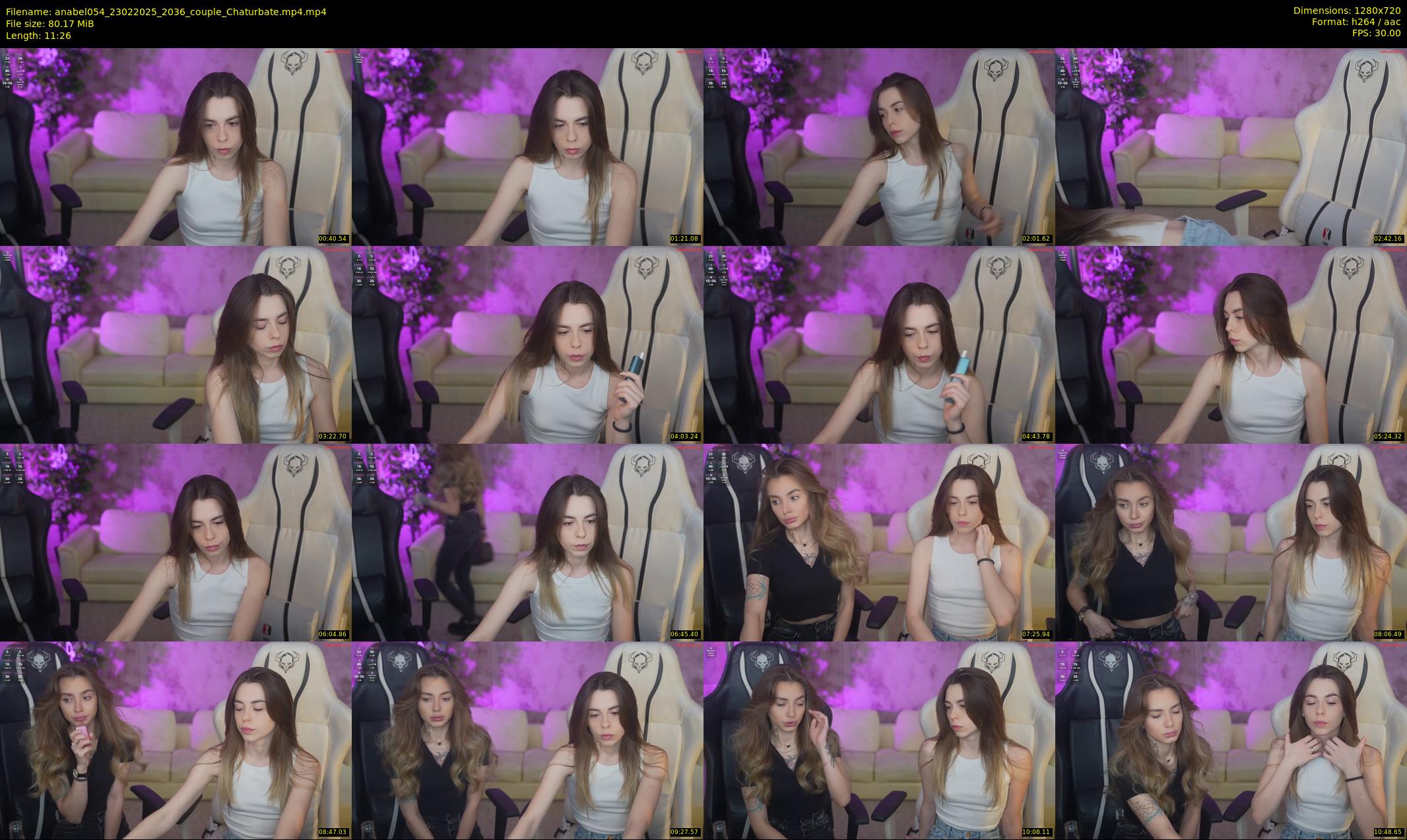 anabel054 — 12 minute Chaturbate female cam show recording, 720p, Feb 23, 2025