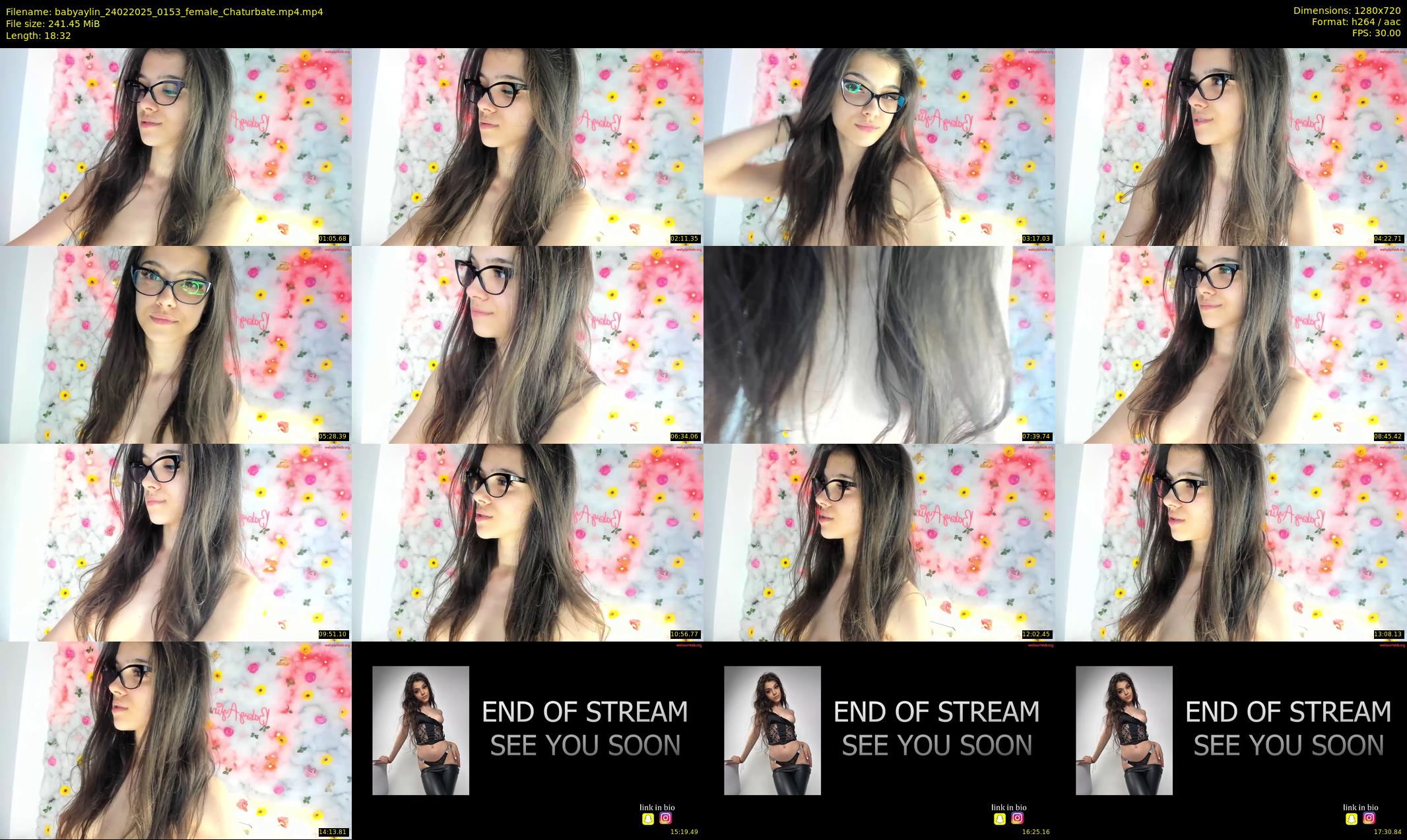 babyaylin — 19 minute Chaturbate female cam show recording, 720p, Feb 24, 2025
