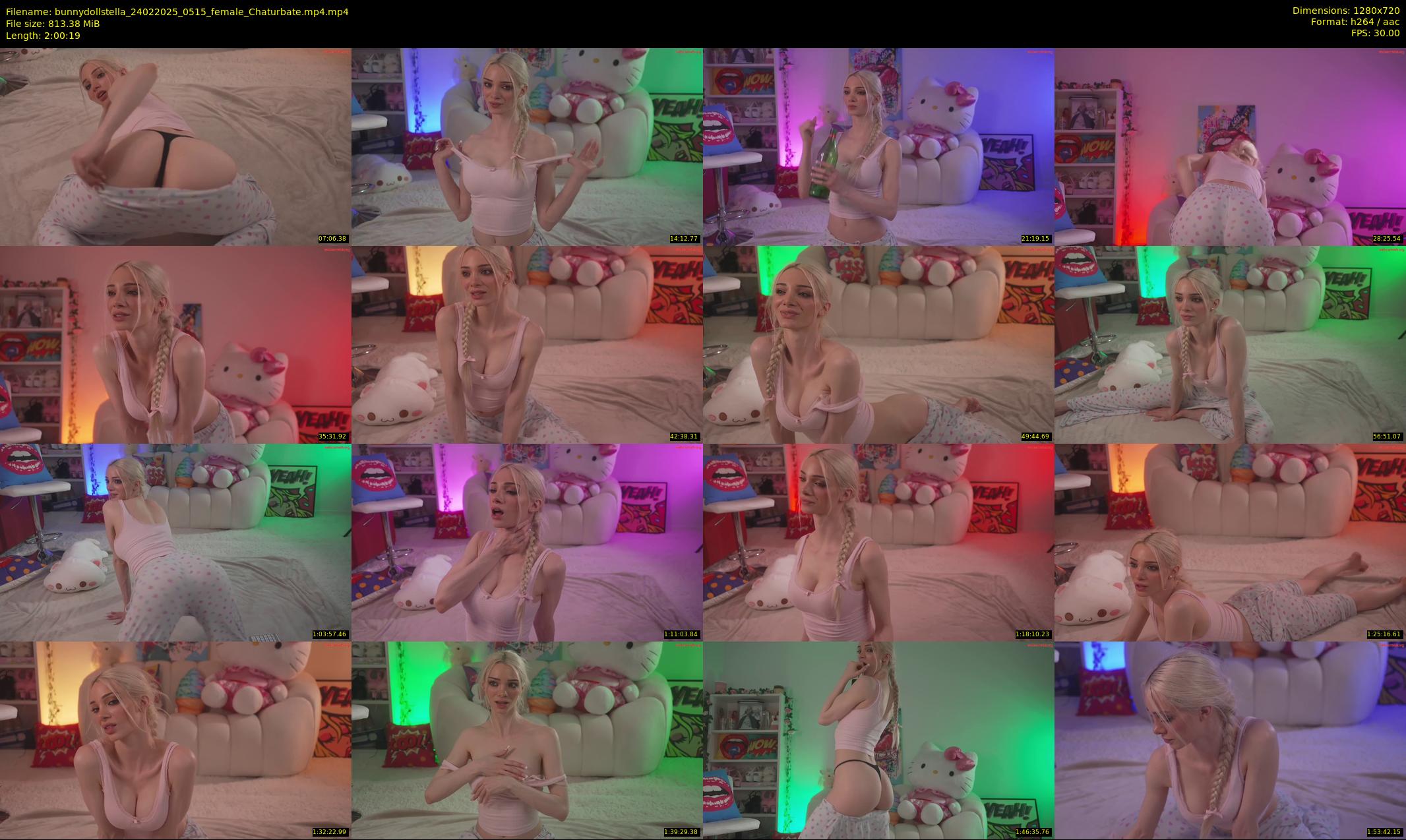 bunnydollstella — 121 minute Chaturbate female cam show recording, 720p, Feb 24, 2025
