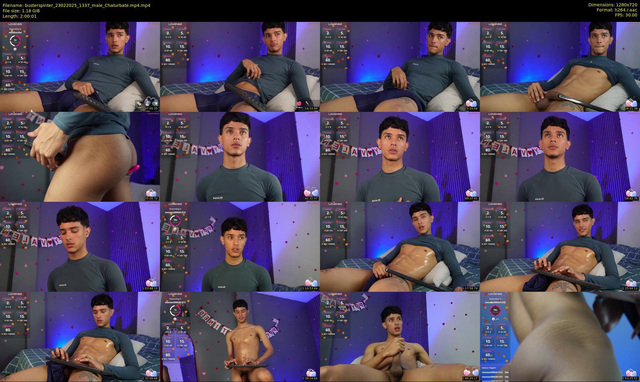 busterspinter — 121 minute Chaturbate male cam show recording, 720p, Feb 23, 2025