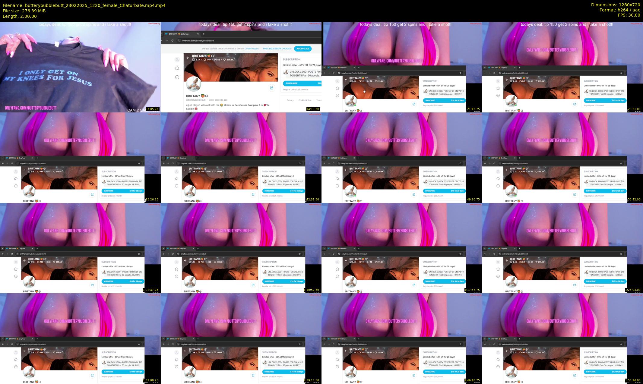 butterybubblebutt — 120 minute Chaturbate couple cam show recording, 720p, Feb 23, 2025