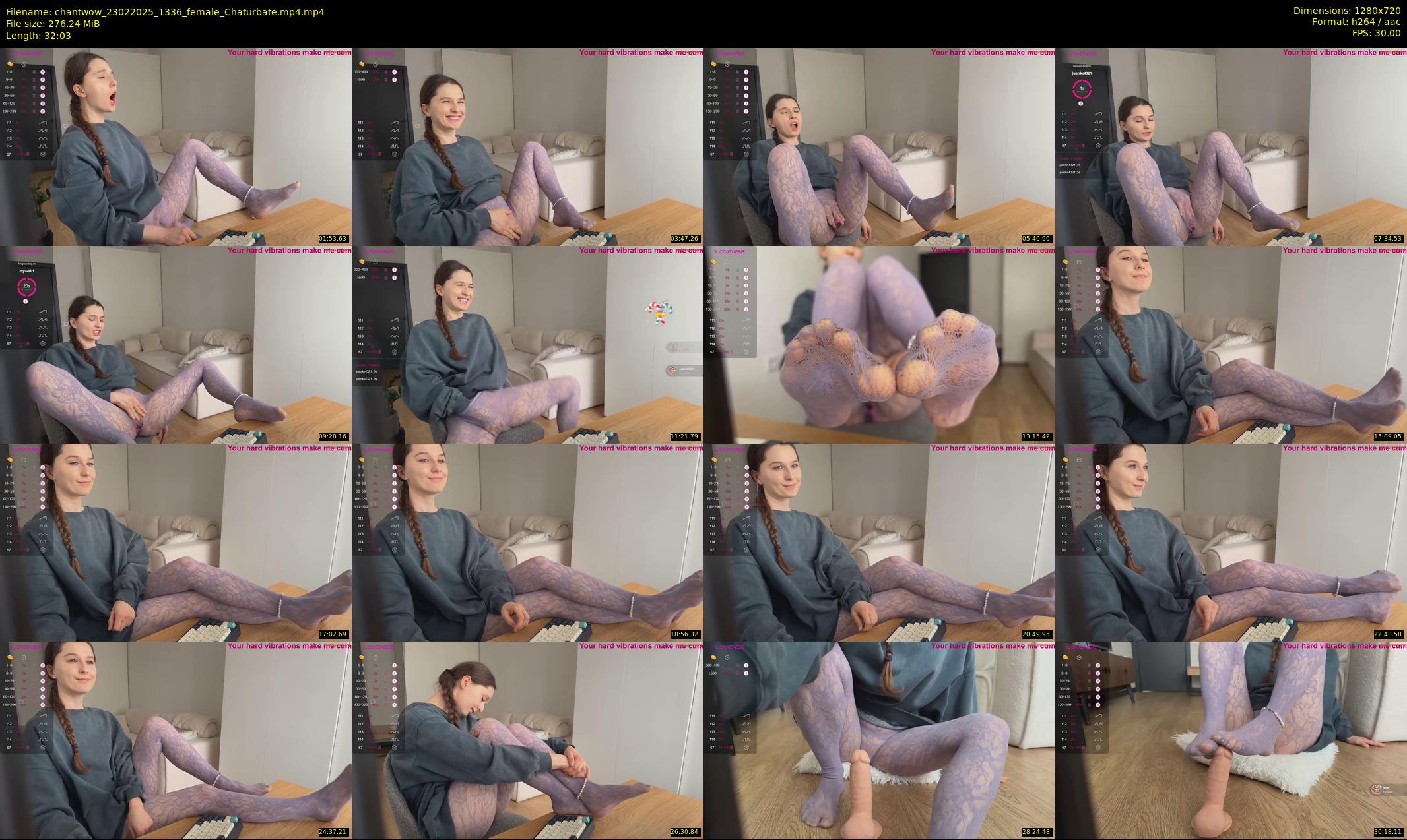 chantwow — 33 minute Chaturbate female cam show recording, 720p, Feb 23, 2025