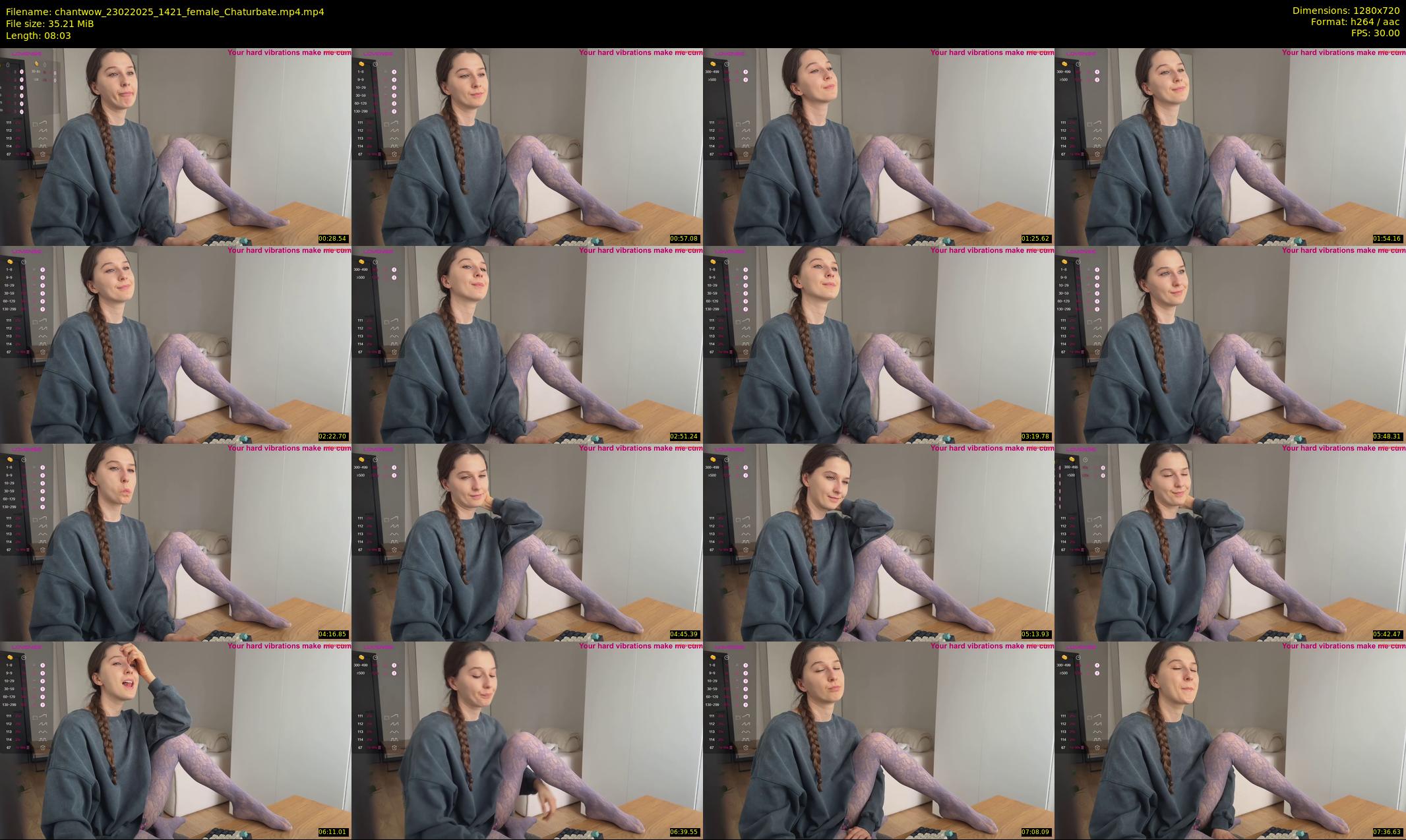 chantwow — 9 minute Chaturbate female cam show recording, 720p, Feb 23, 2025