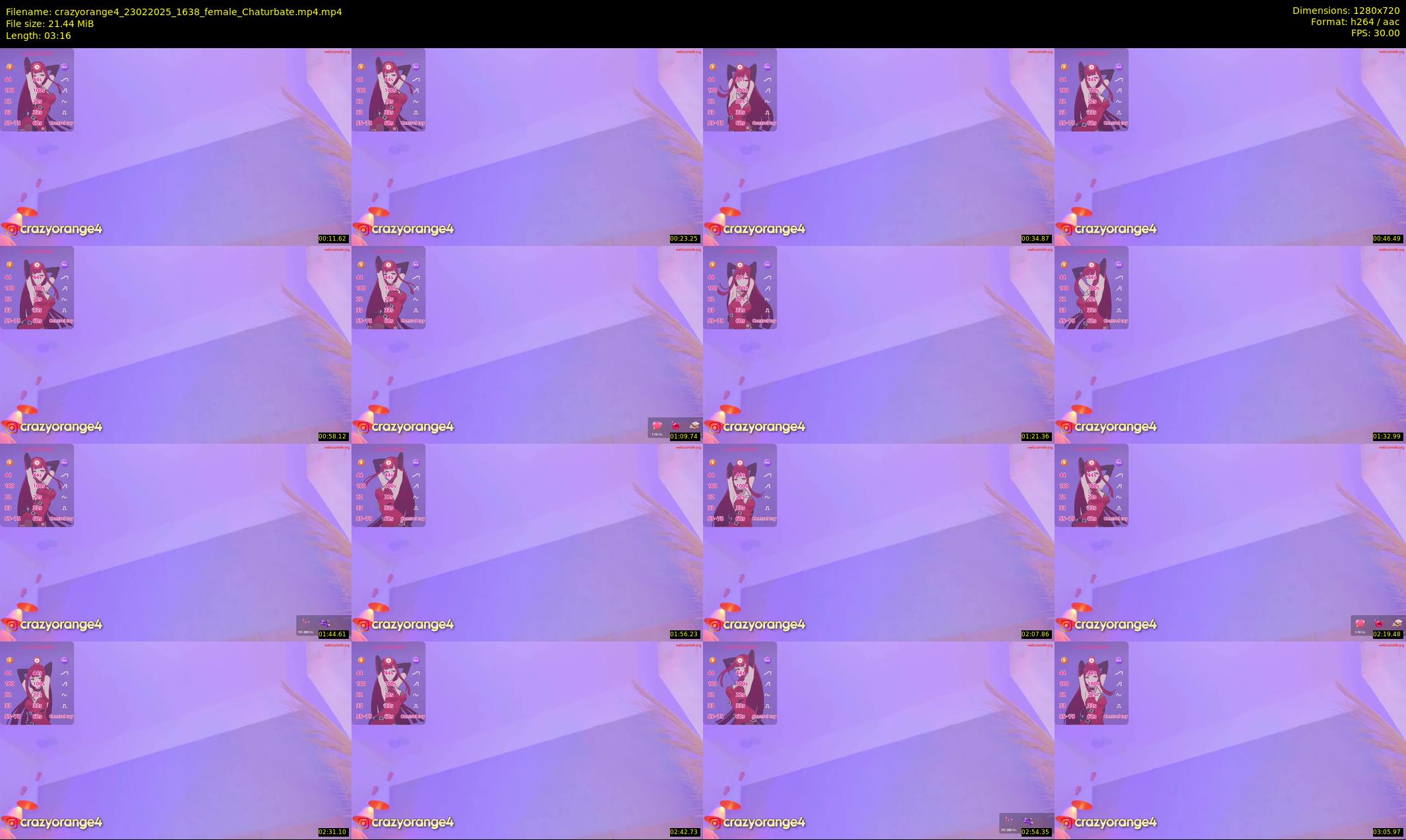 crazyorange4 — 4 minute Chaturbate female cam show recording, 720p, Feb 23, 2025