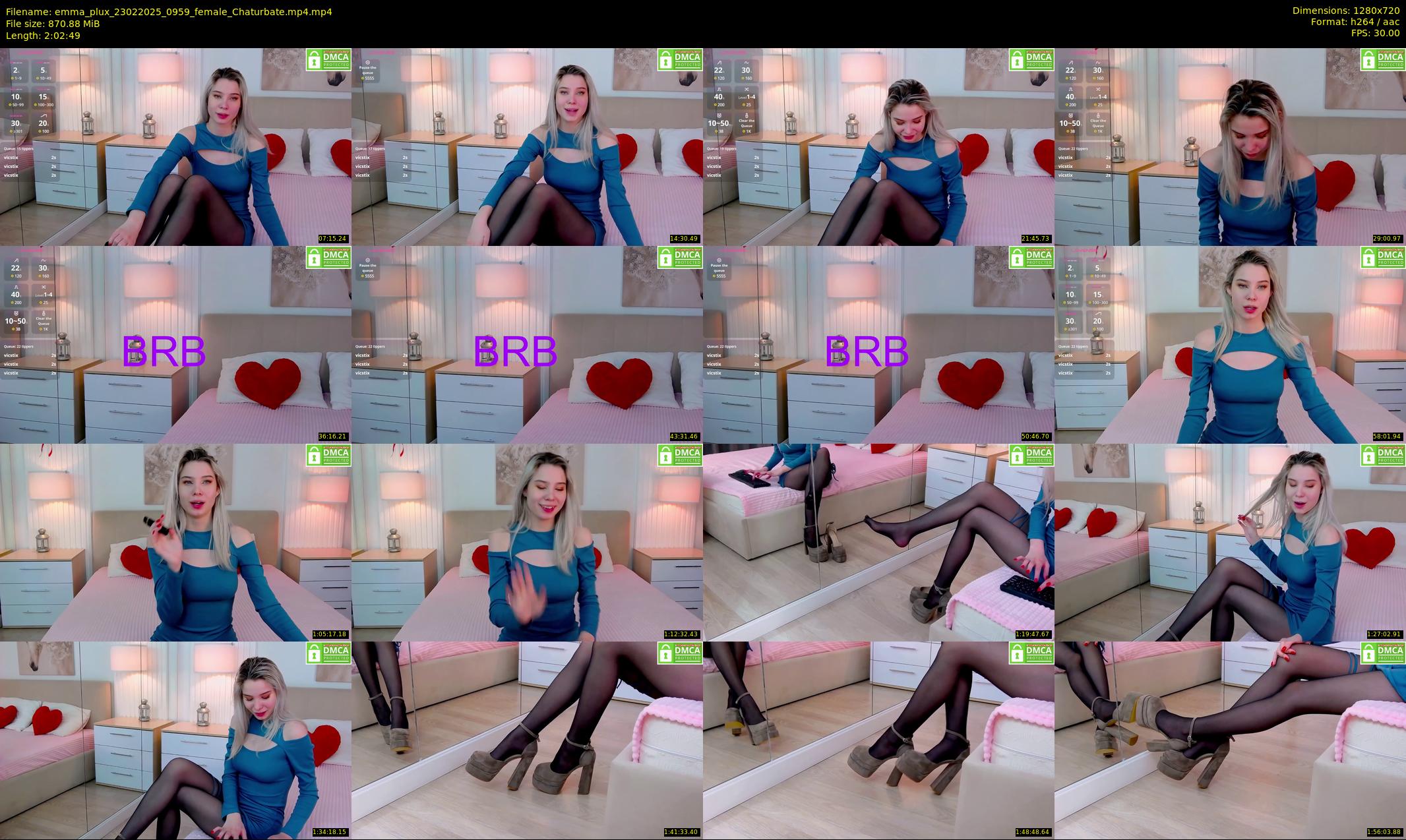 emma_plux — 123 minute Chaturbate female cam show recording, 720p, Feb 23, 2025