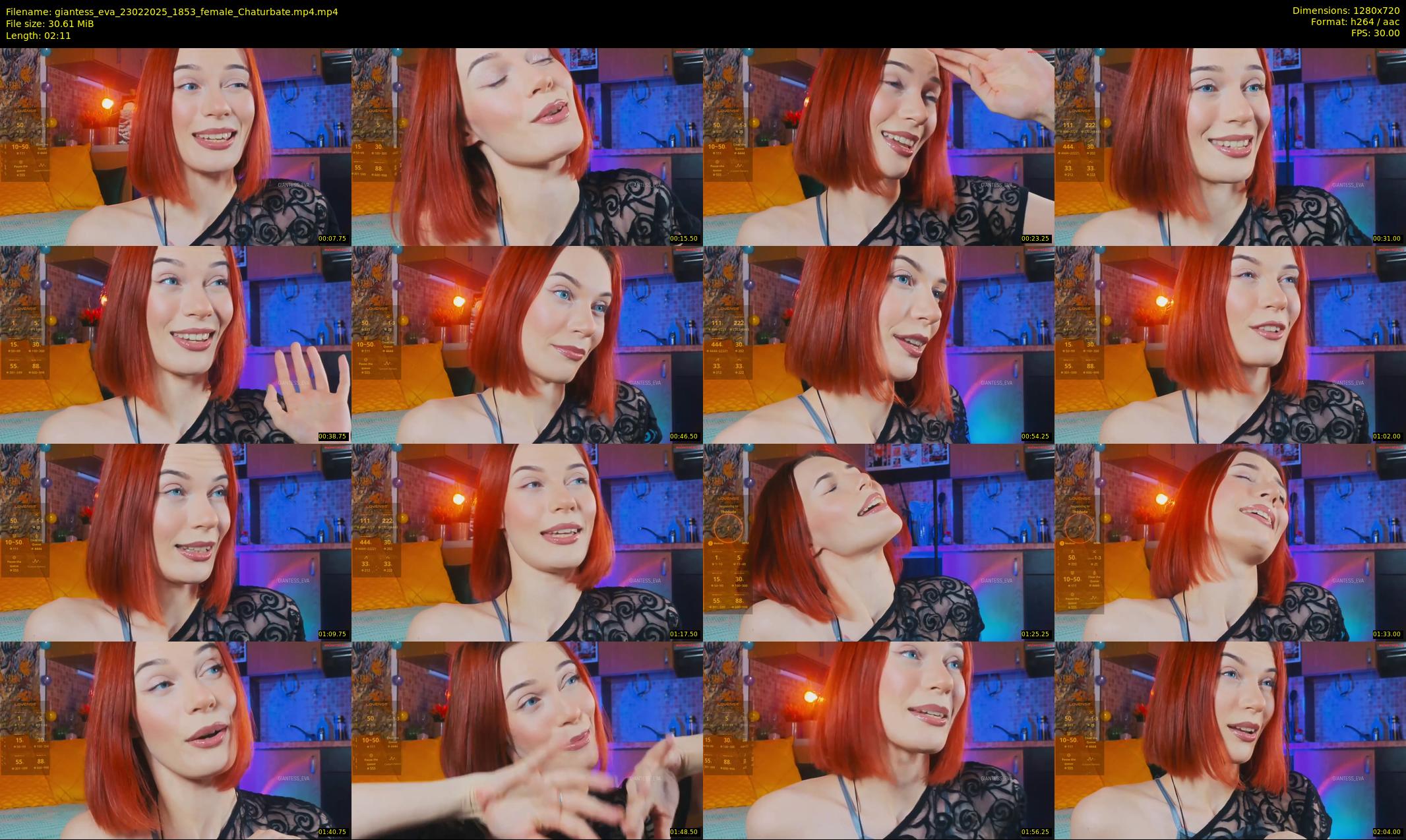 giantess_eva — 3 minute Chaturbate female cam show recording, 720p, Feb 23, 2025