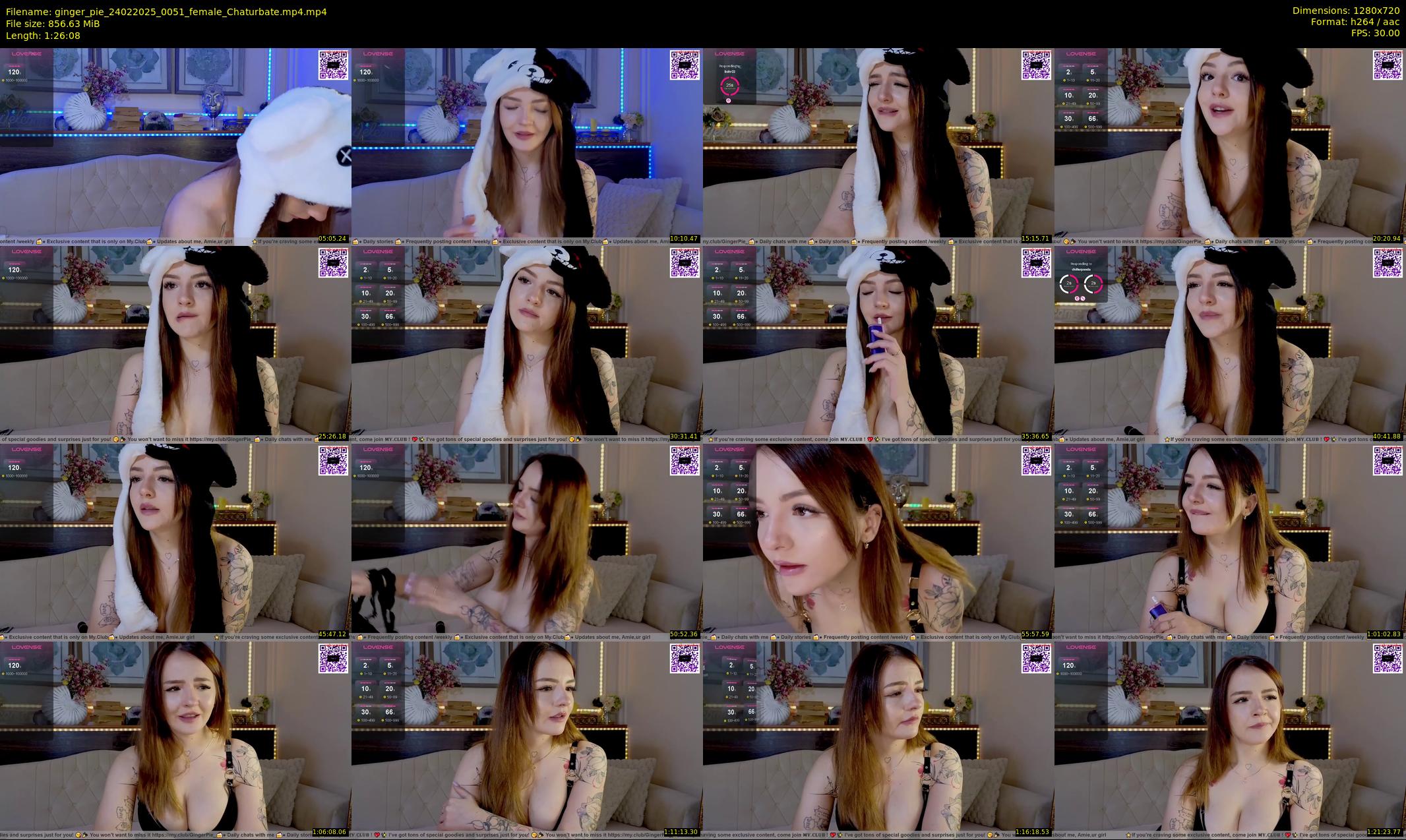 ginger_pie — 87 minute Chaturbate female cam show recording, 720p, Feb 24, 2025