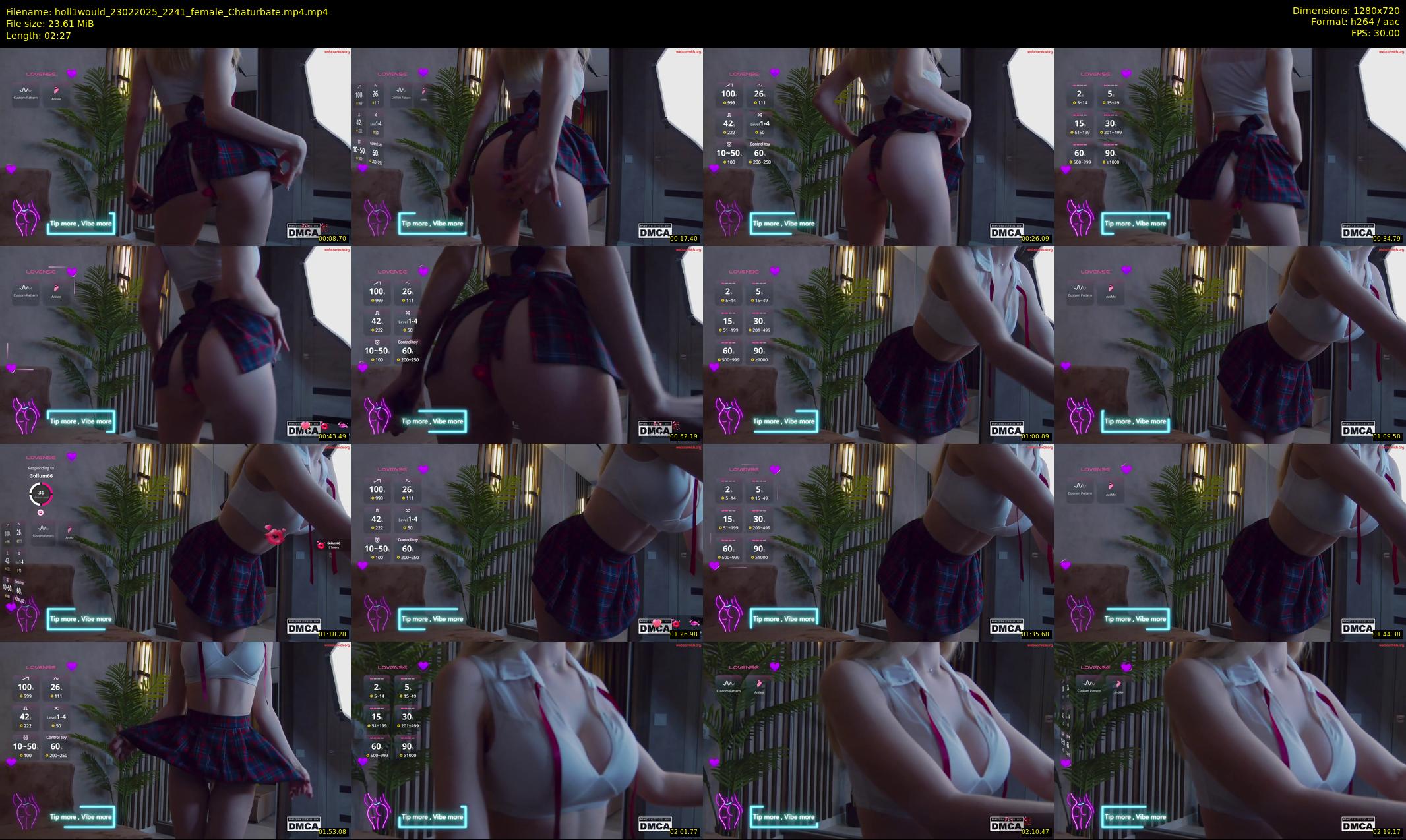 holl1would — 3 minute Chaturbate female cam show recording, 720p, Feb 23, 2025