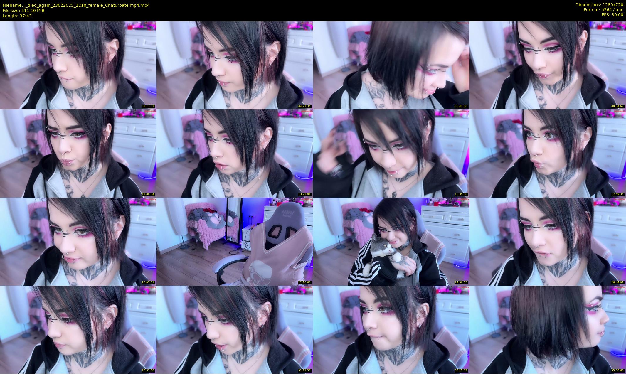 i_died_again — 38 minute Chaturbate female cam show recording, 720p, Feb 23, 2025