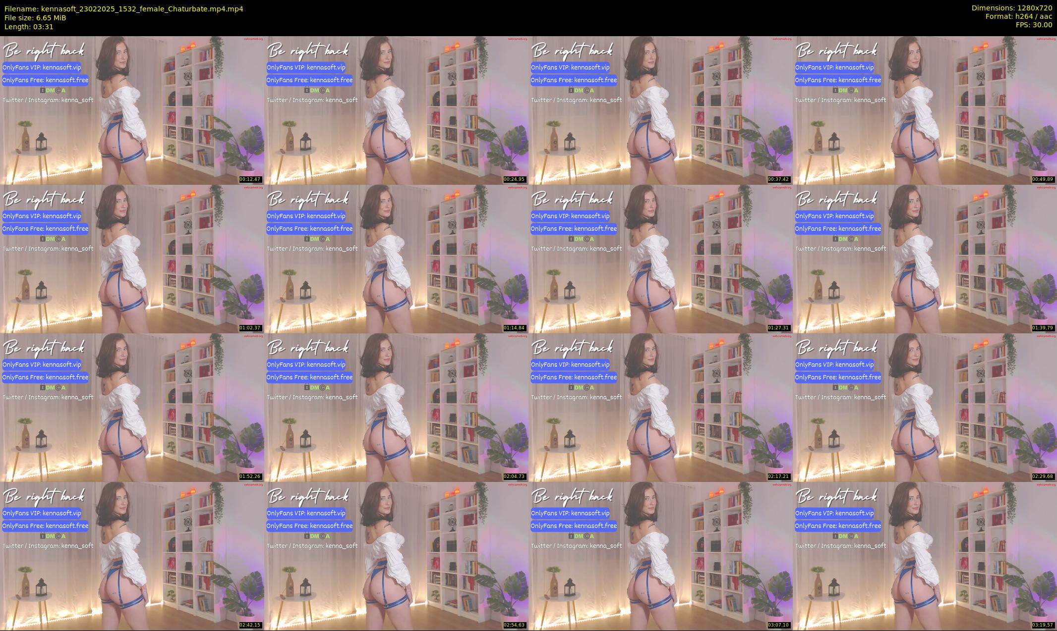 kennasoft — 4 minute Chaturbate female cam show recording, 720p, Feb 23, 2025